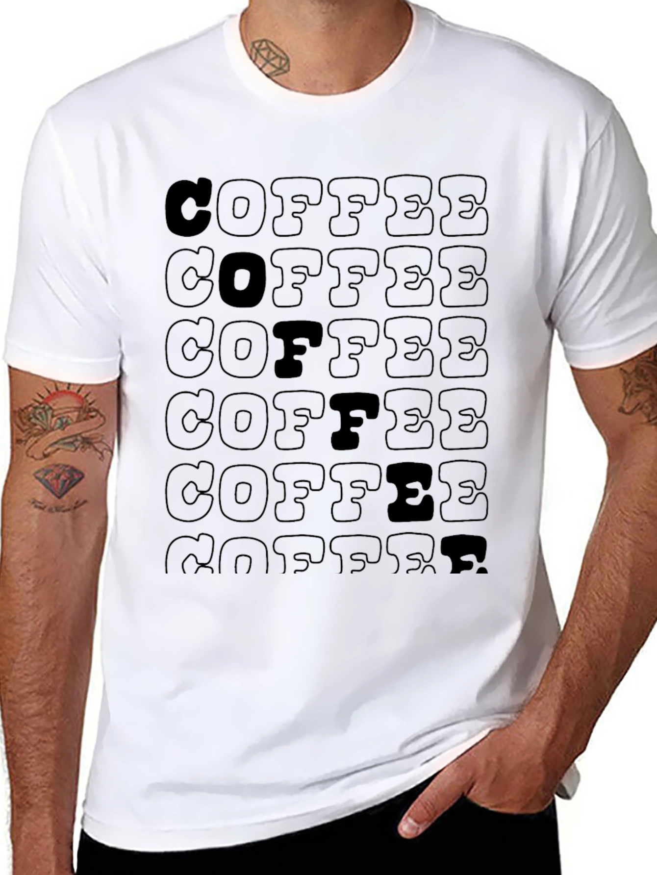 Black Coffee Lover T-Shirt - Retro Design view 8