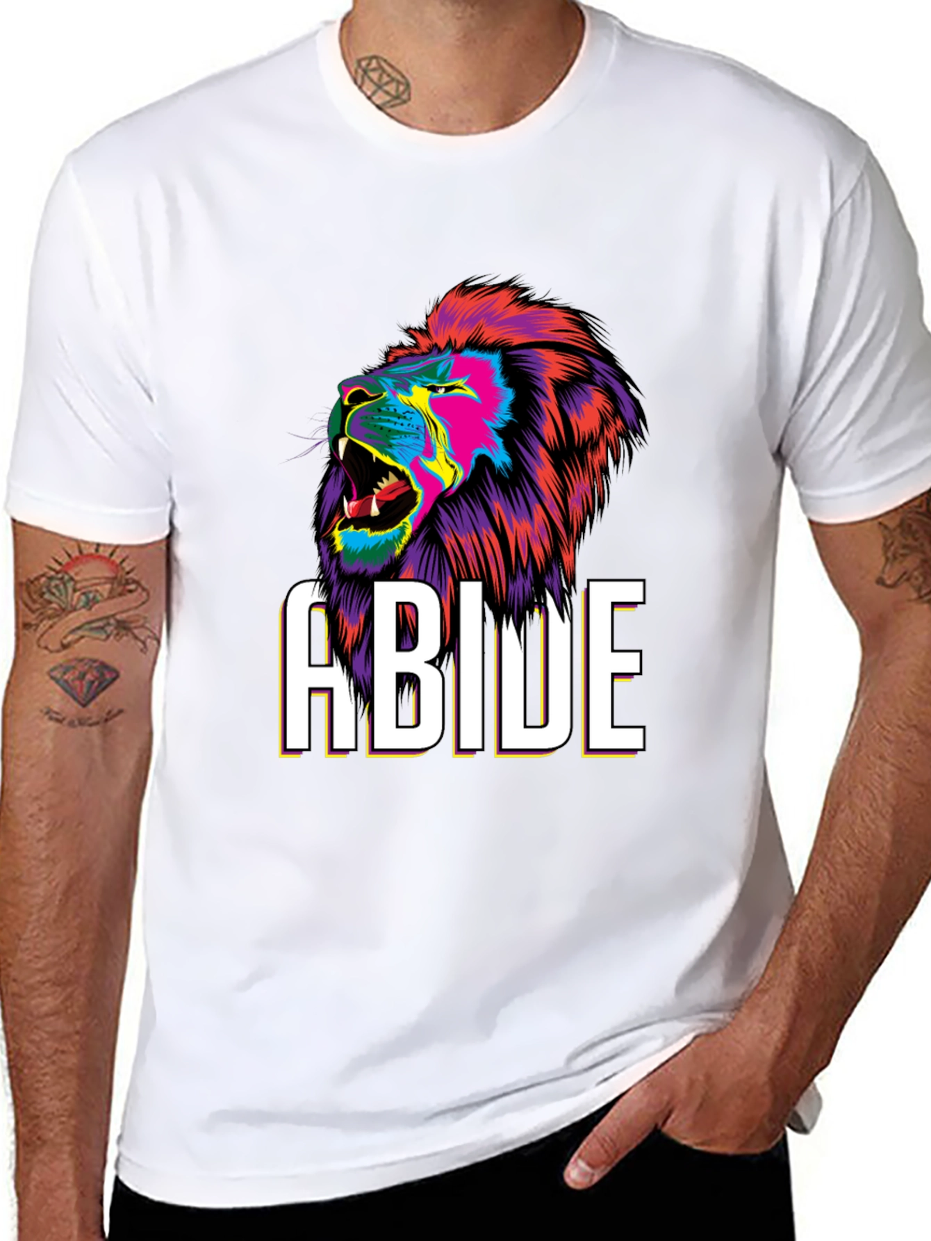 Black Abide Lion Graphic Tee - Bold Style view 8