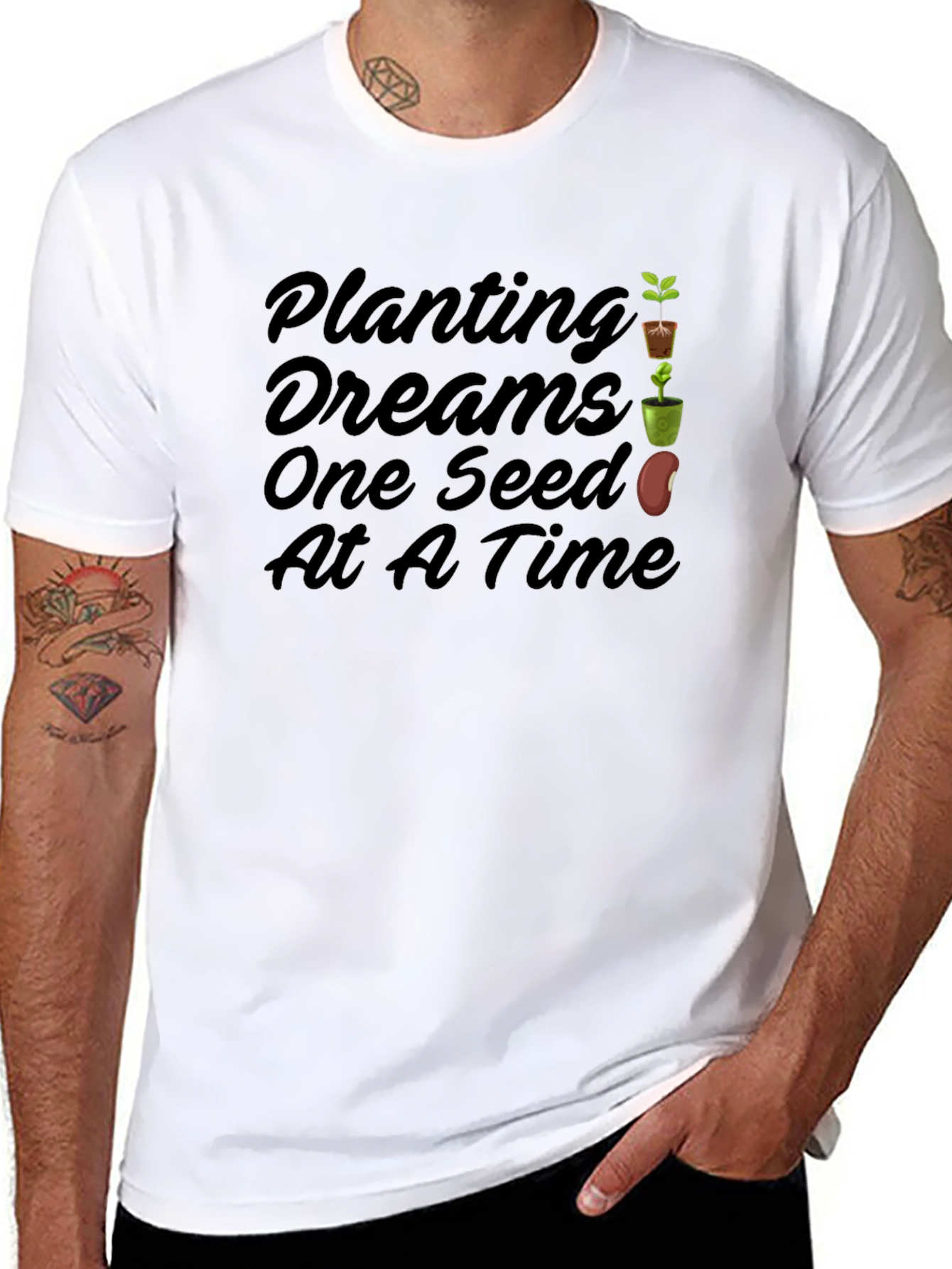 Black Planting Dreams Tee - One Seed At A Time view 8