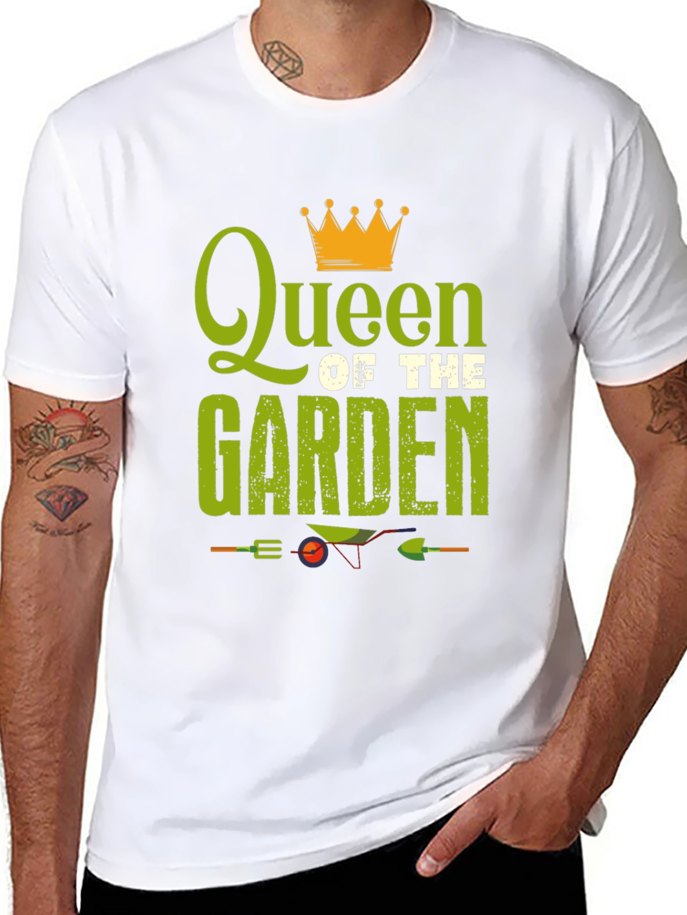 Black Queen of the Garden Black T-Shirt view 8