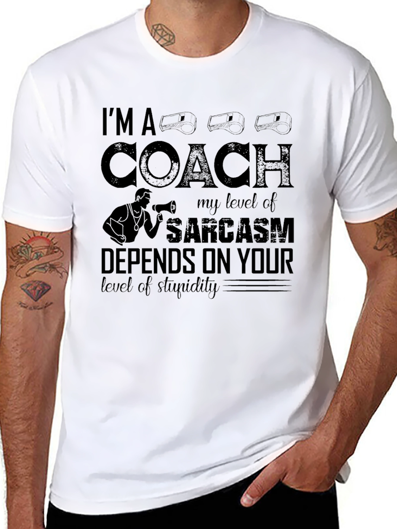 Black Funny Coach Sarcasm T-Shirt view 8