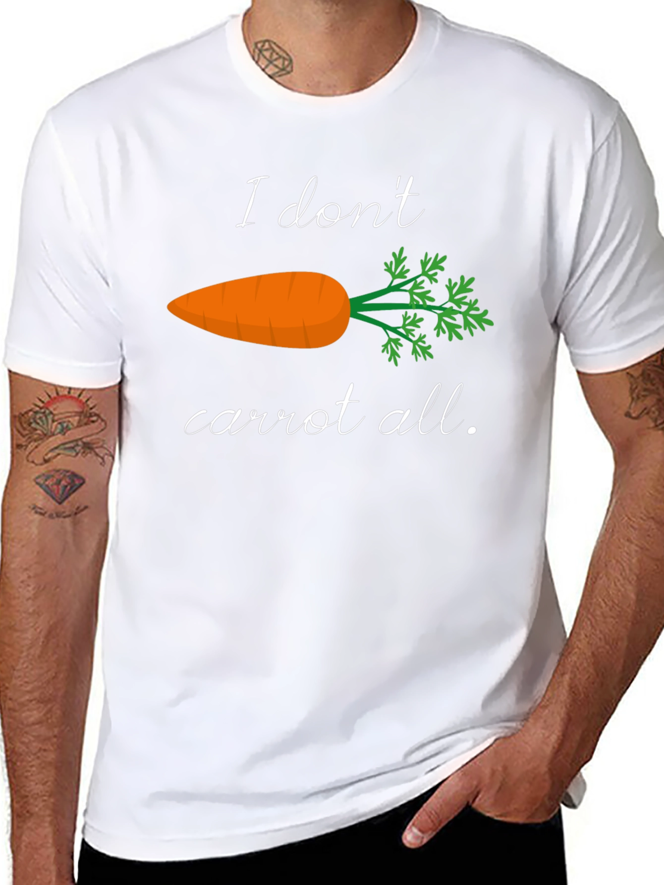 Black I Don't Carrot All T-Shirt Funny Foodie Tee view 8