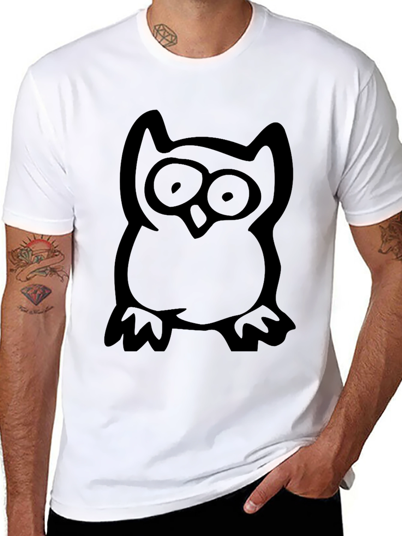 Black Black Owl Graphic Tee - Men's view 8