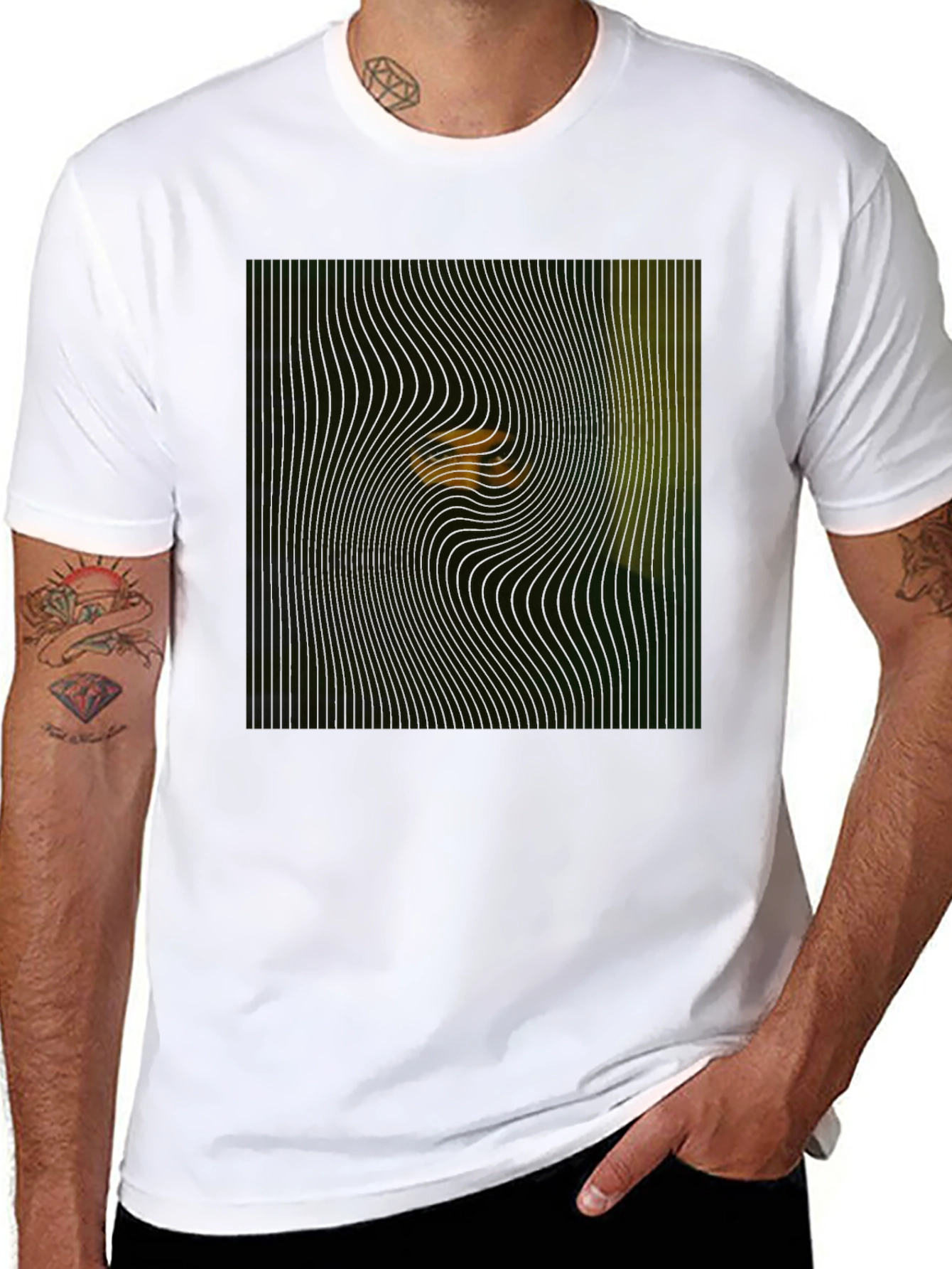 Black Mysterious Eyes Black T-Shirt view 8
