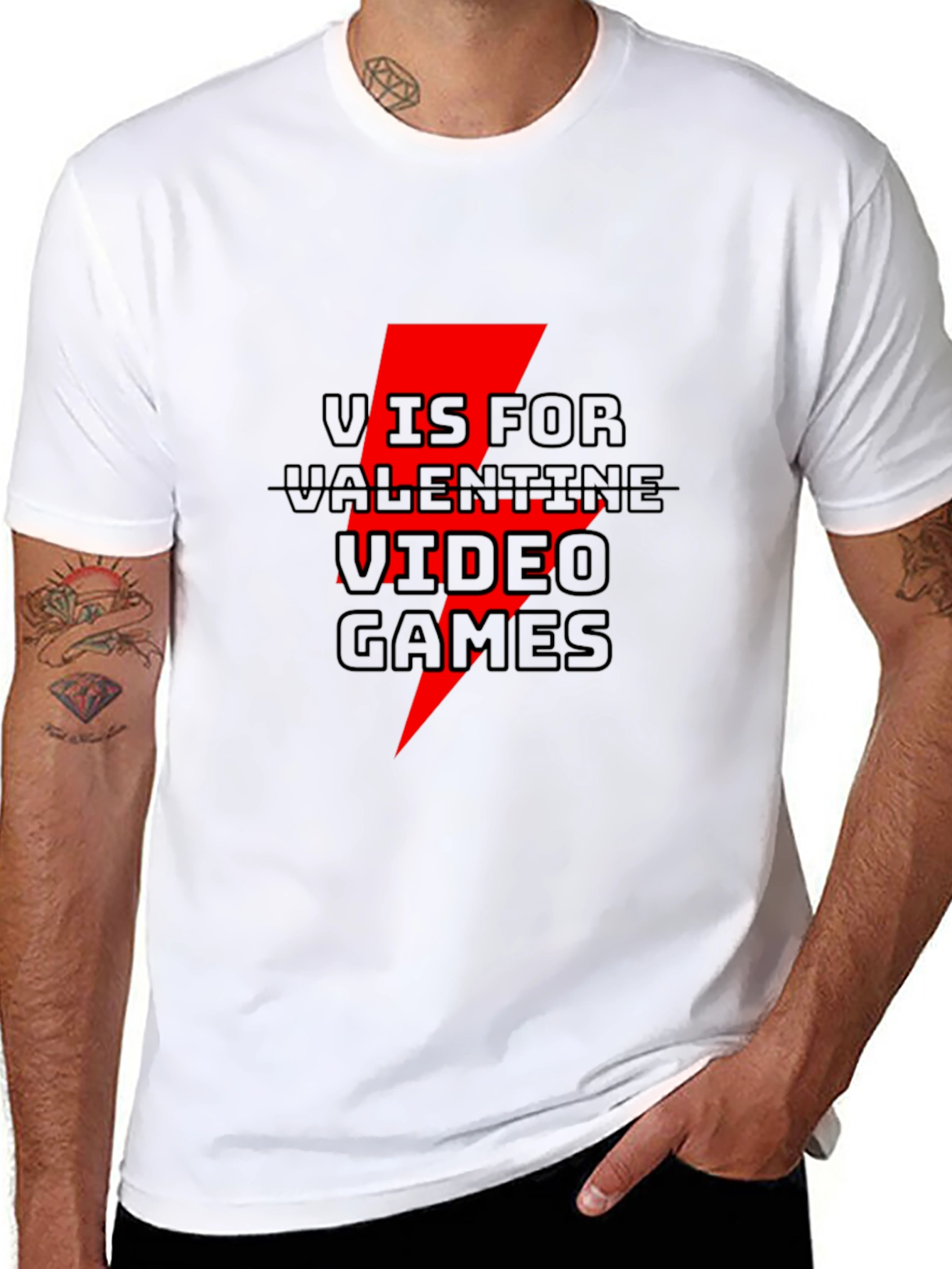 Black Valentine Video Games Graphic Tee view 8