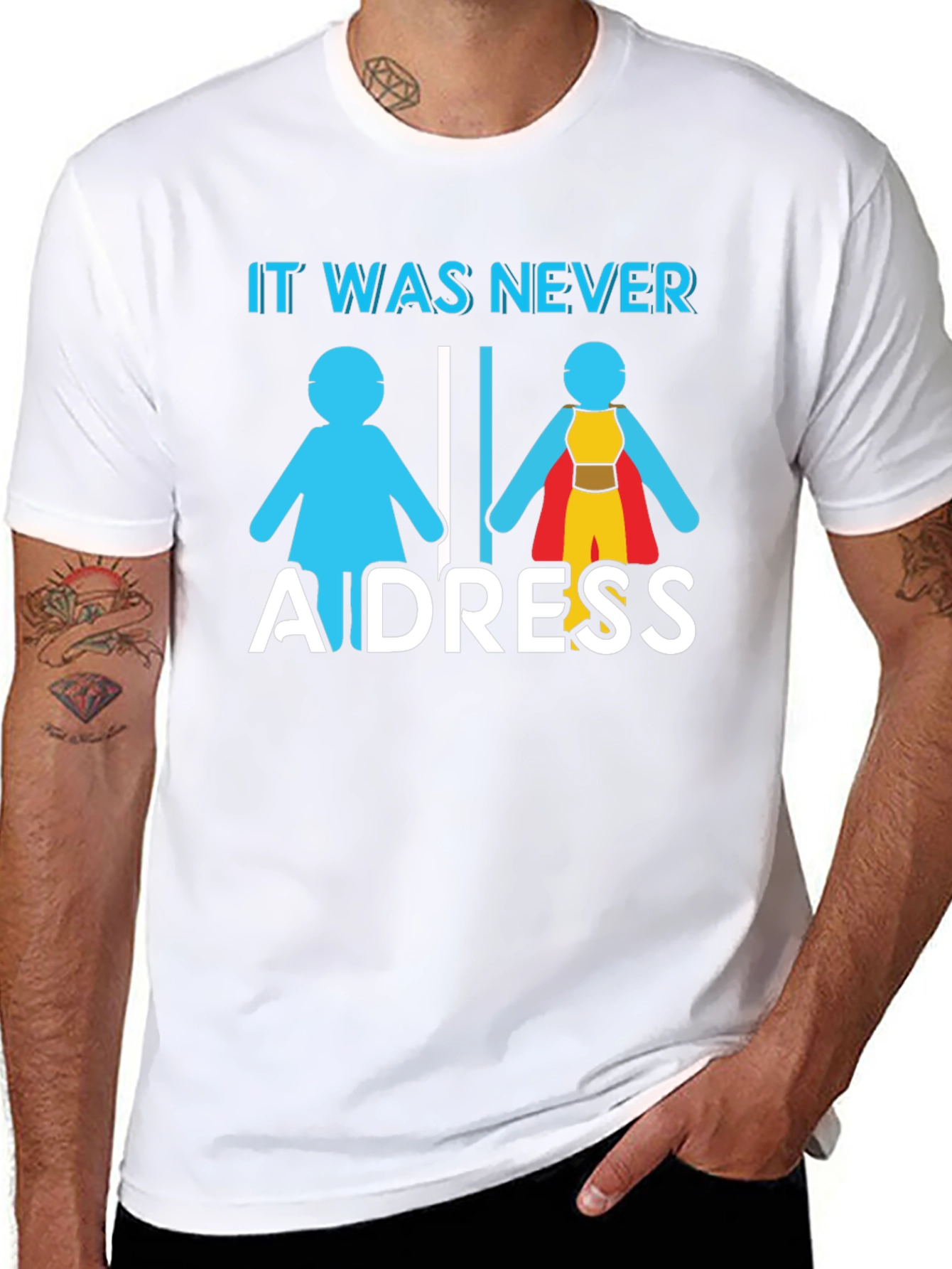 Black It Was Never A Dress T-Shirt view 8