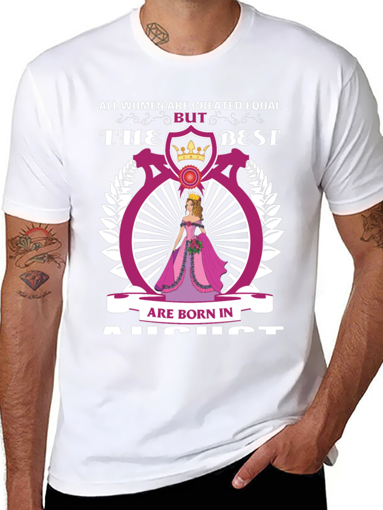 Black August Birthday Queen T-Shirt - All Women Created Equal view 8