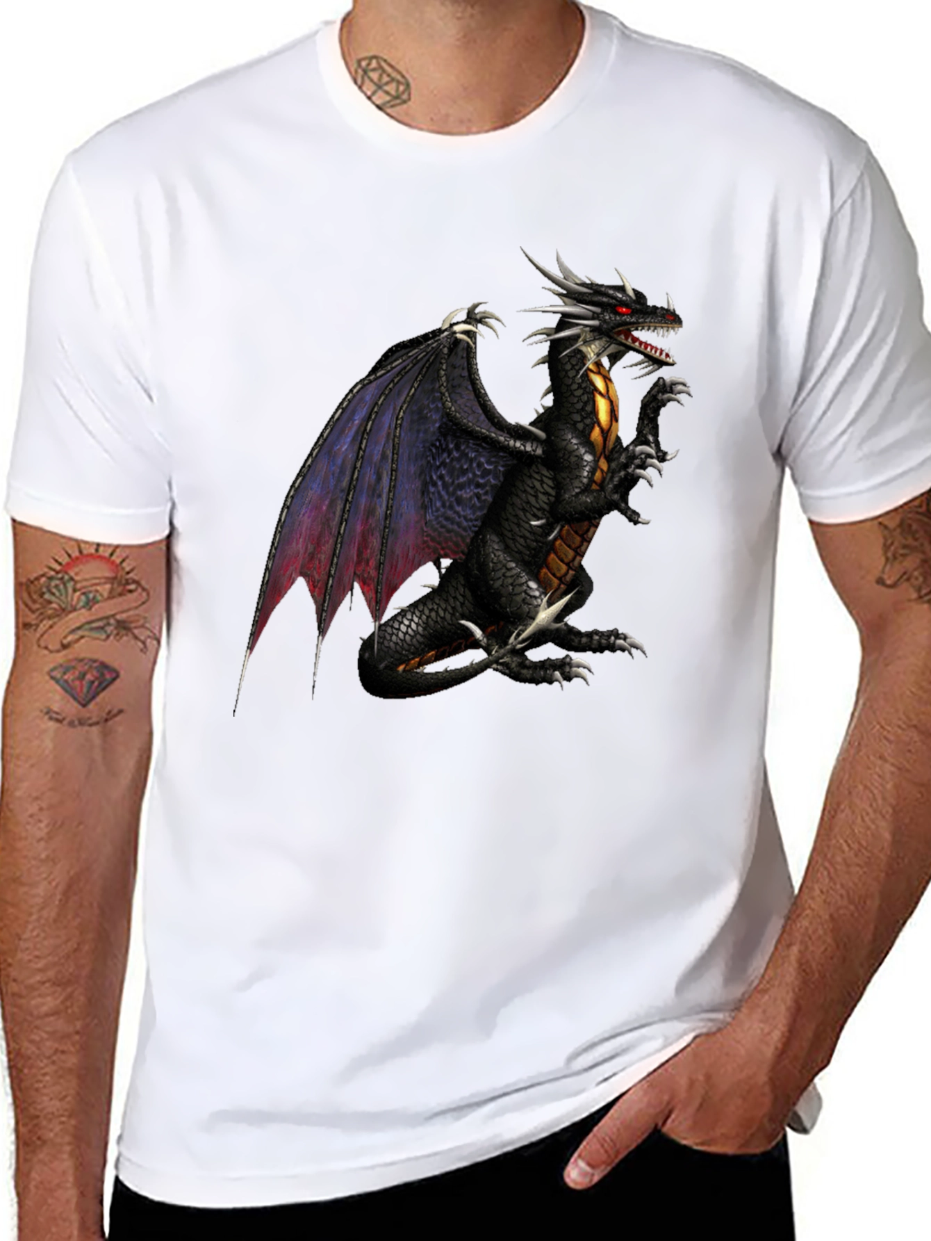 Black Dragon Graphic Black T-Shirt view 8