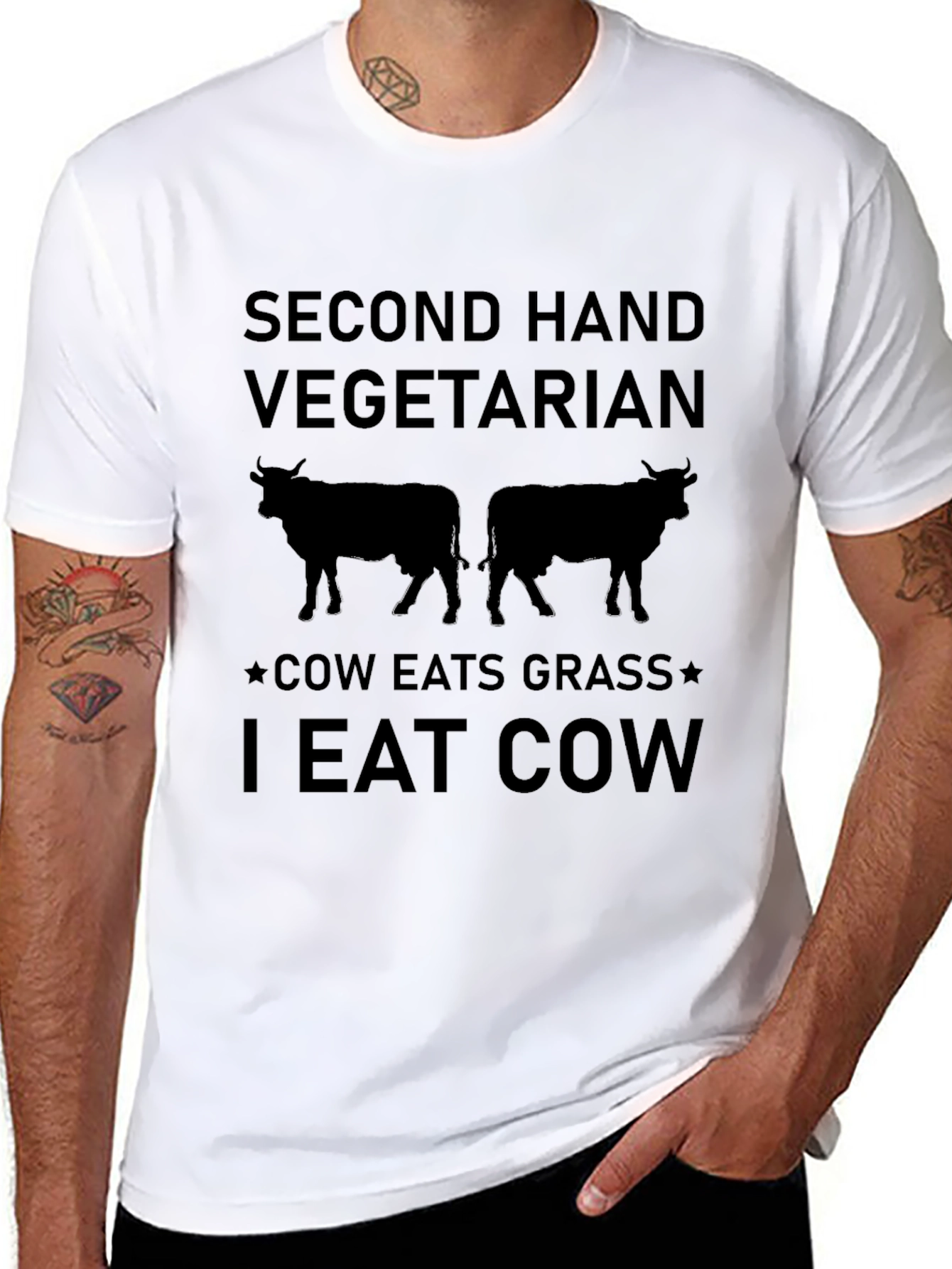 Secondhand Vegetarian Graphic Tee - 8