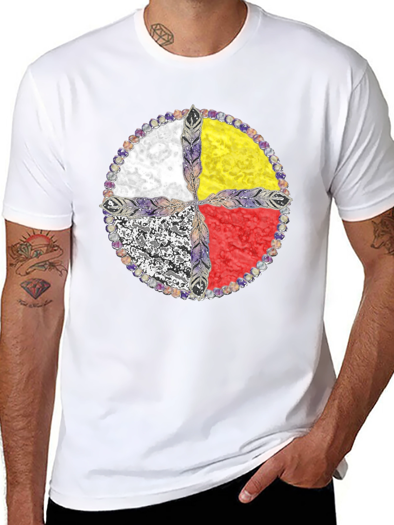 Medicine Wheel T-Shirt - Native American Design - 8