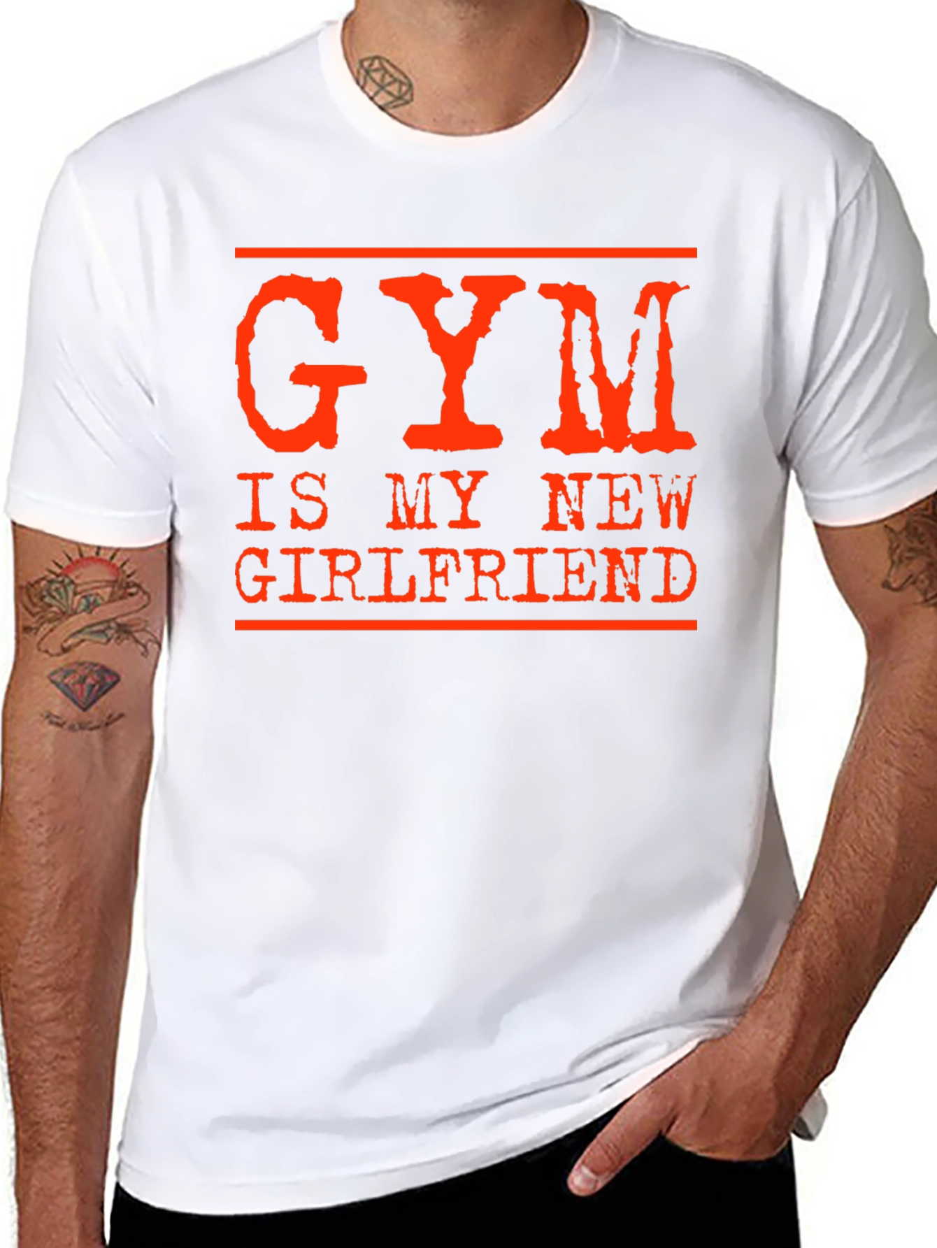 Black Gym is My New Girlfriend Graphic Tee view 8