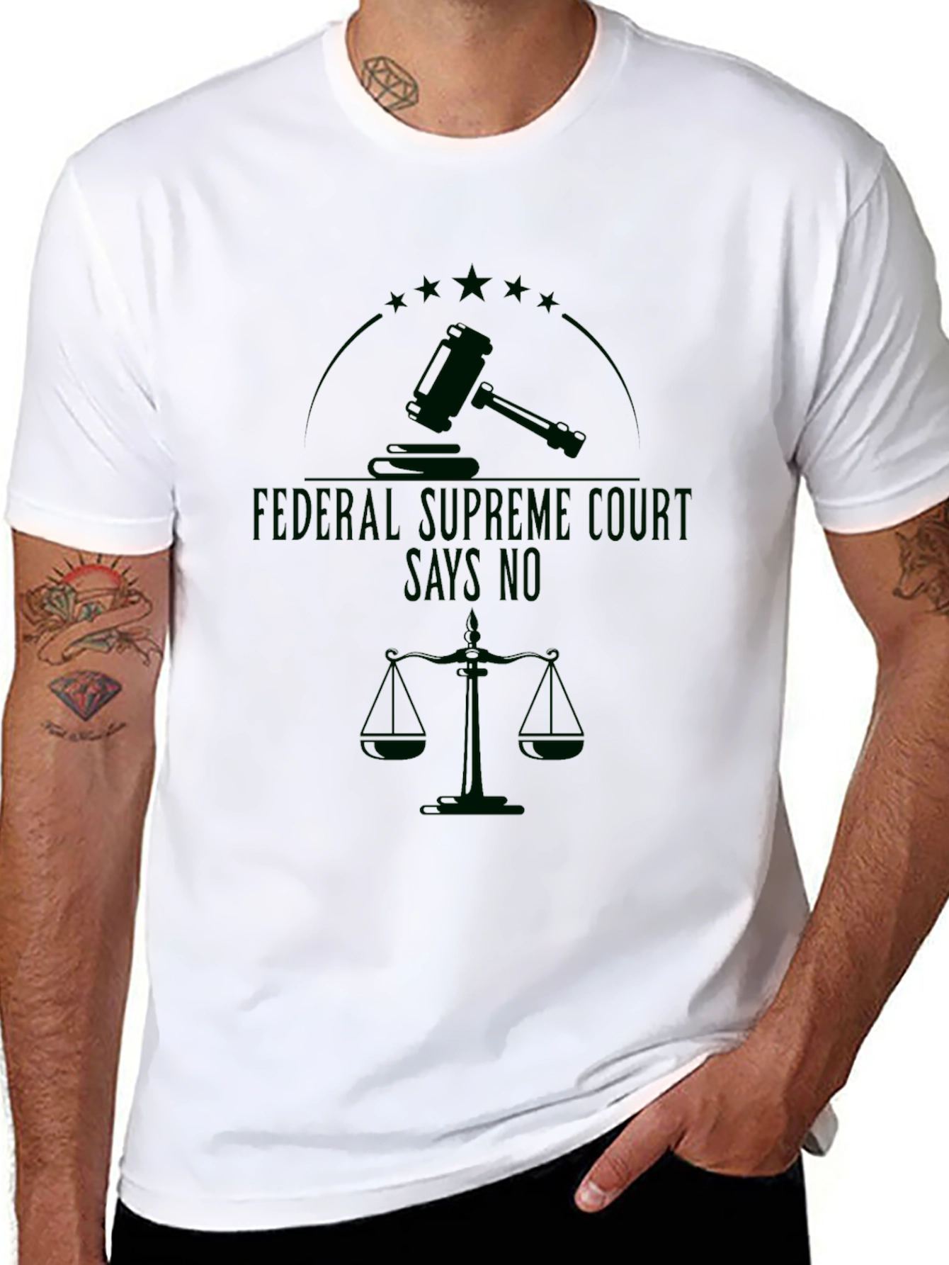 Black Federal Supreme Court Says No T-Shirt view 8