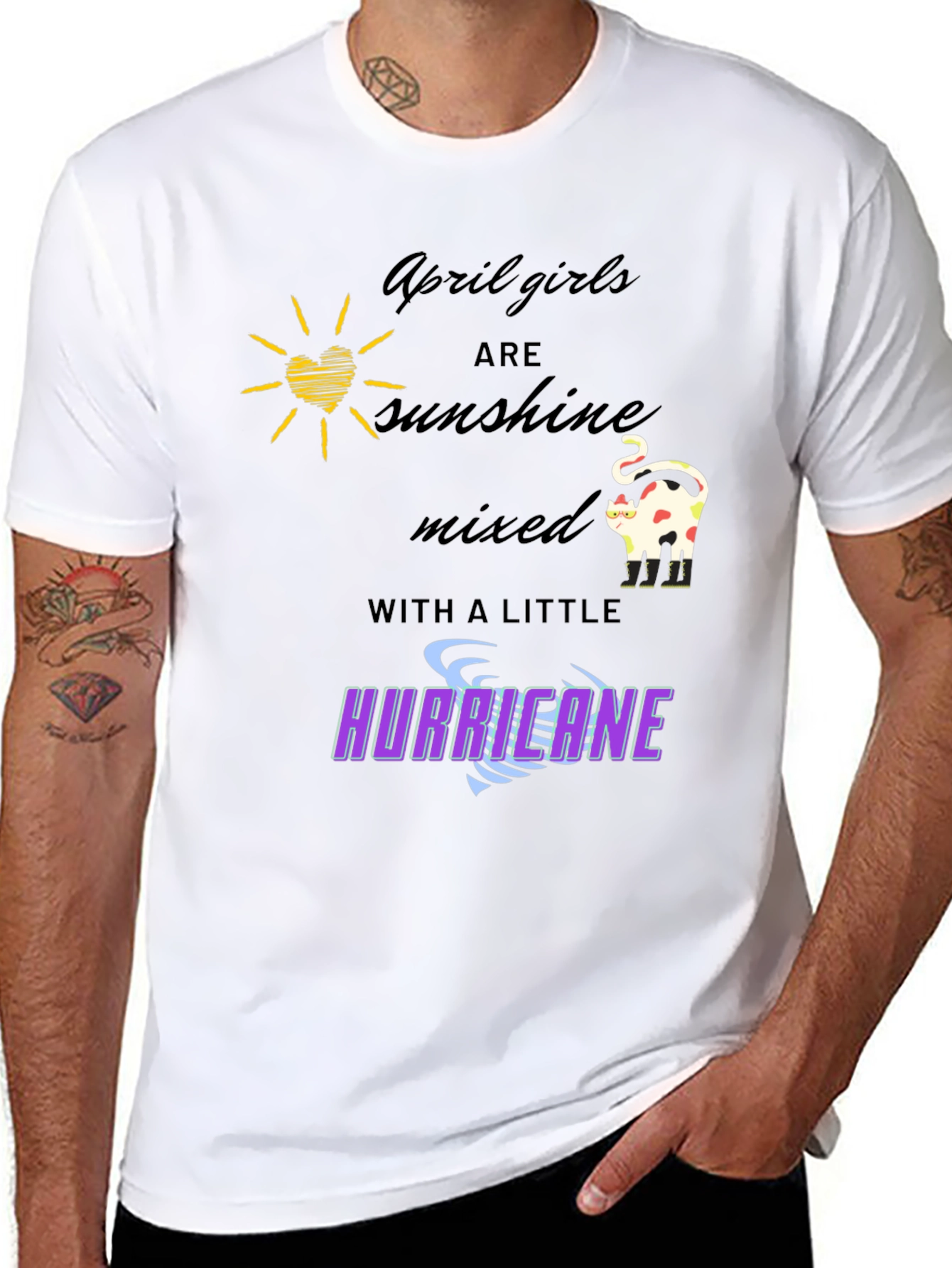 Black April Girls Sunshine Hurricane Graphic T-Shirt view 8
