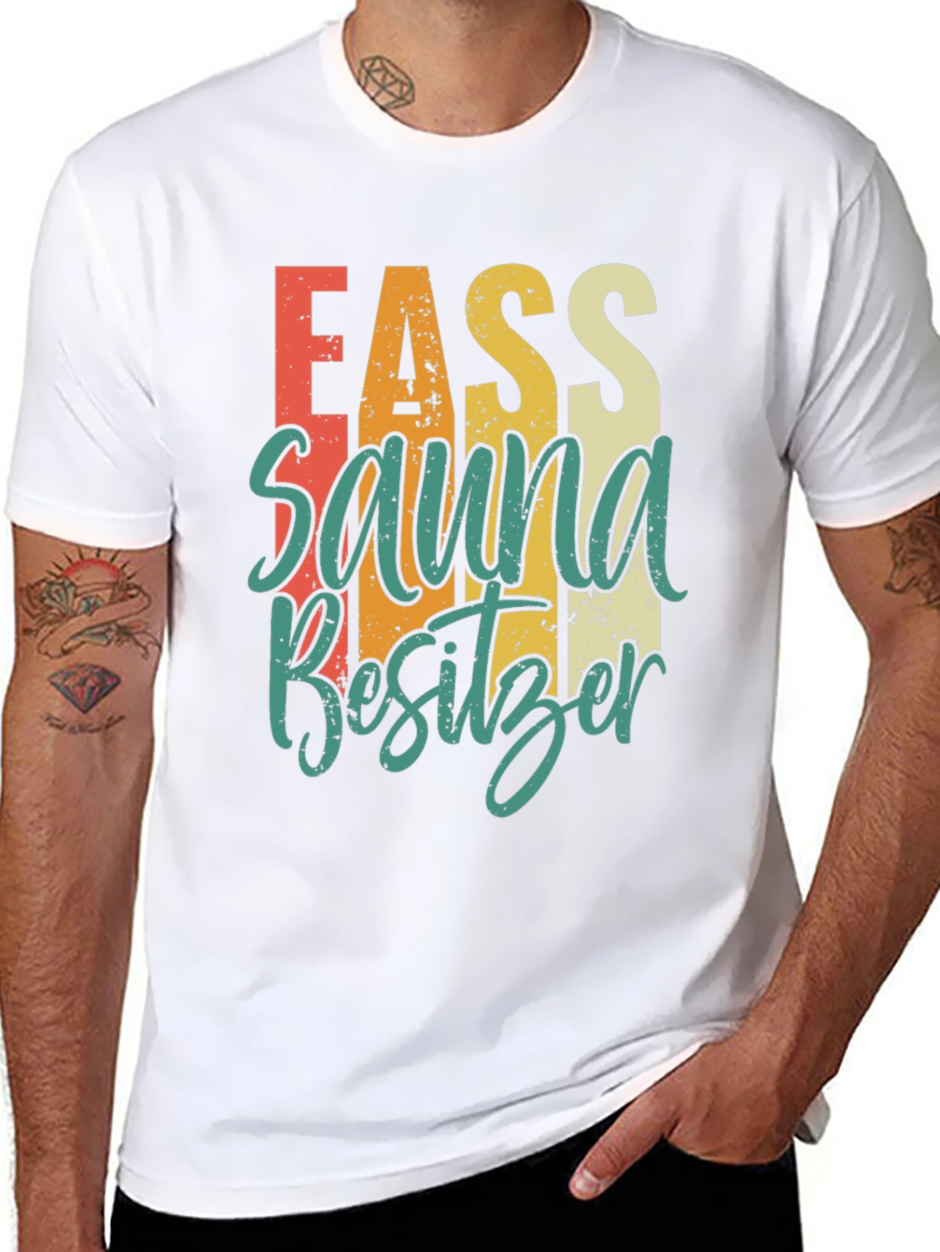 Black Fass Sauna Besitzer T-Shirt view 8