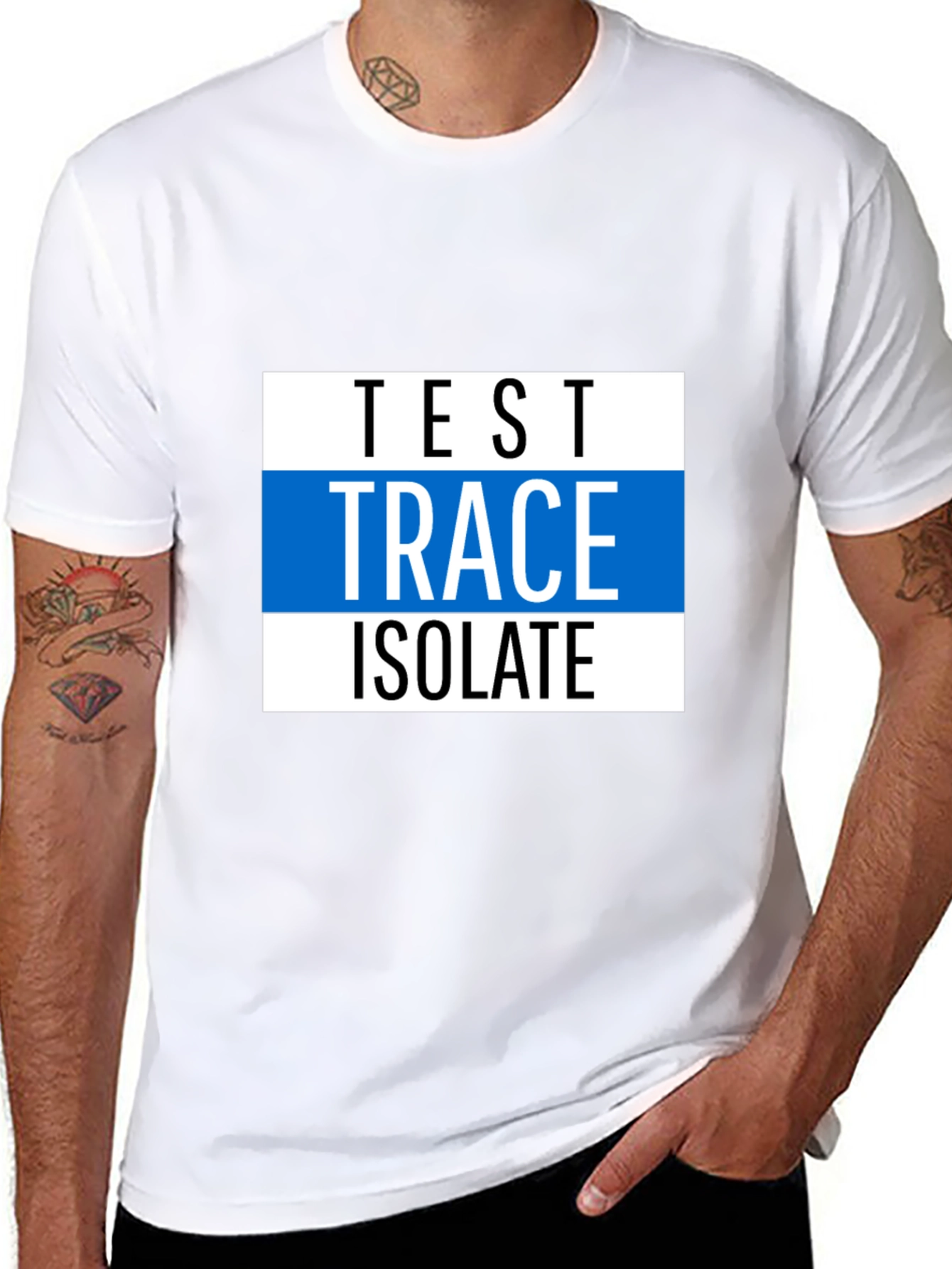 Black Test Trace Isolate Graphic Tee view 8