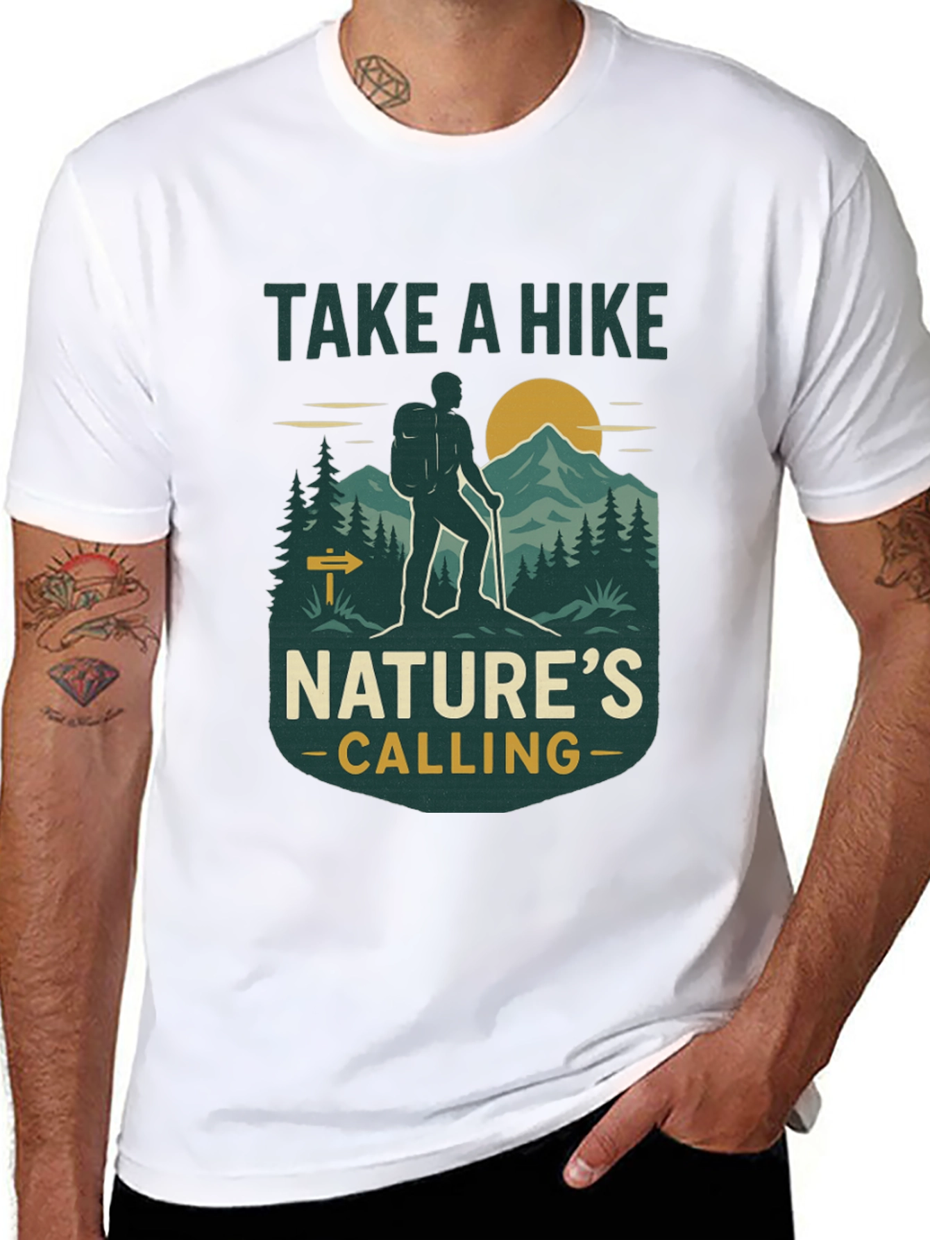 Black Take a Hike Nature's Calling T-Shirt view 8