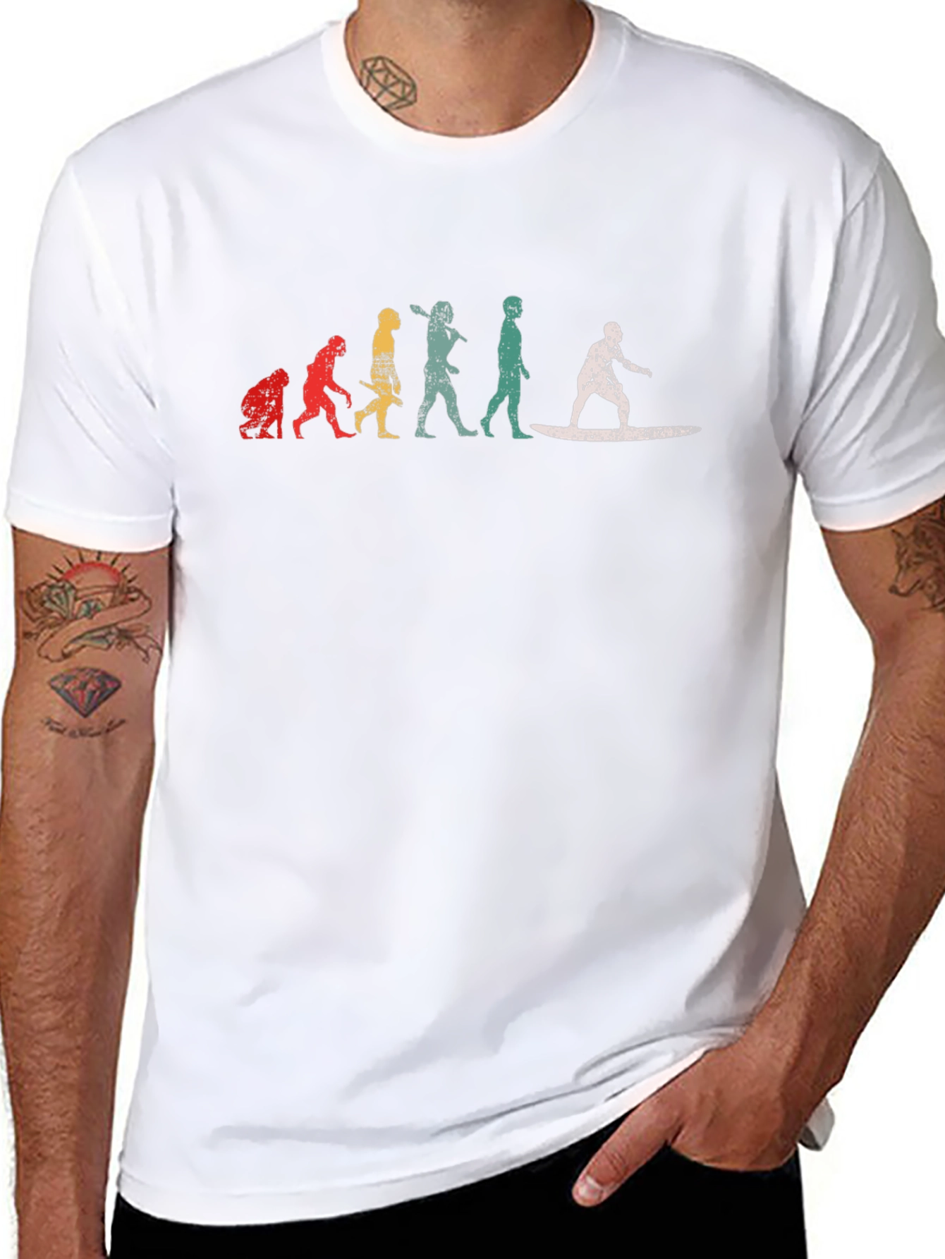 Black Evolution of Surfing T-Shirt view 8