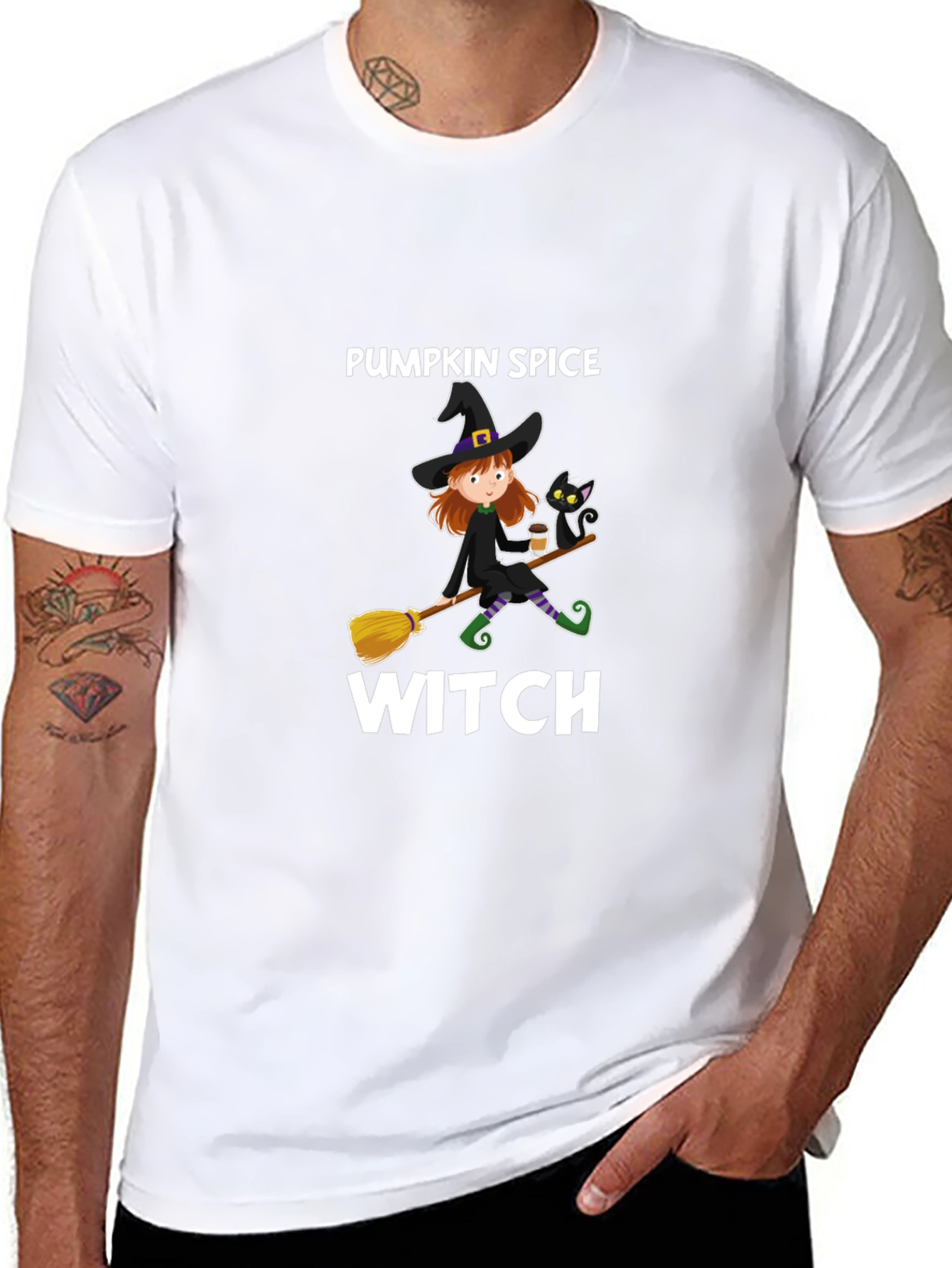 Black Pumpkin Spice Witch T-Shirt view 8