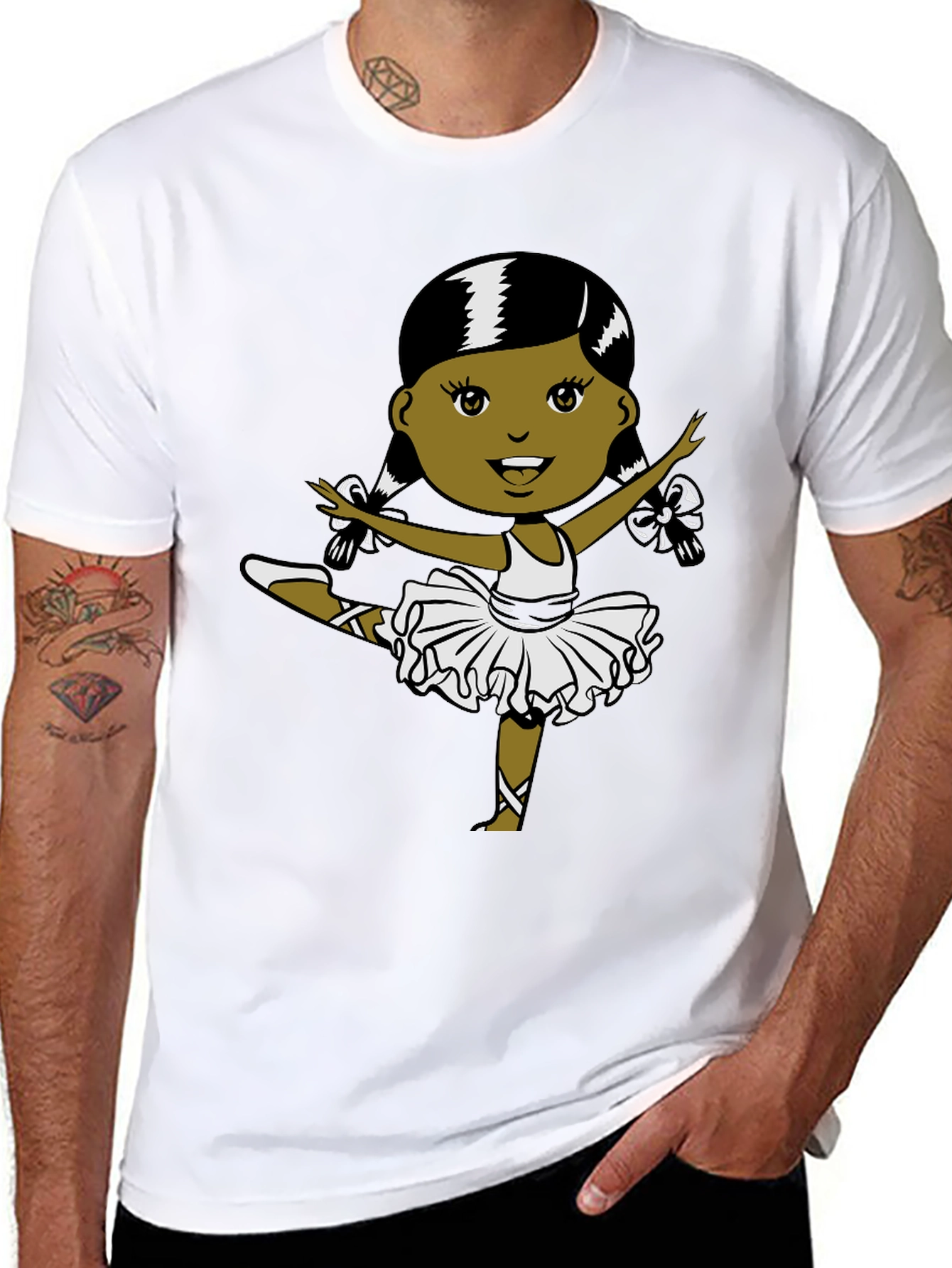 Ballerina Graphic T-Shirt - Black - 8