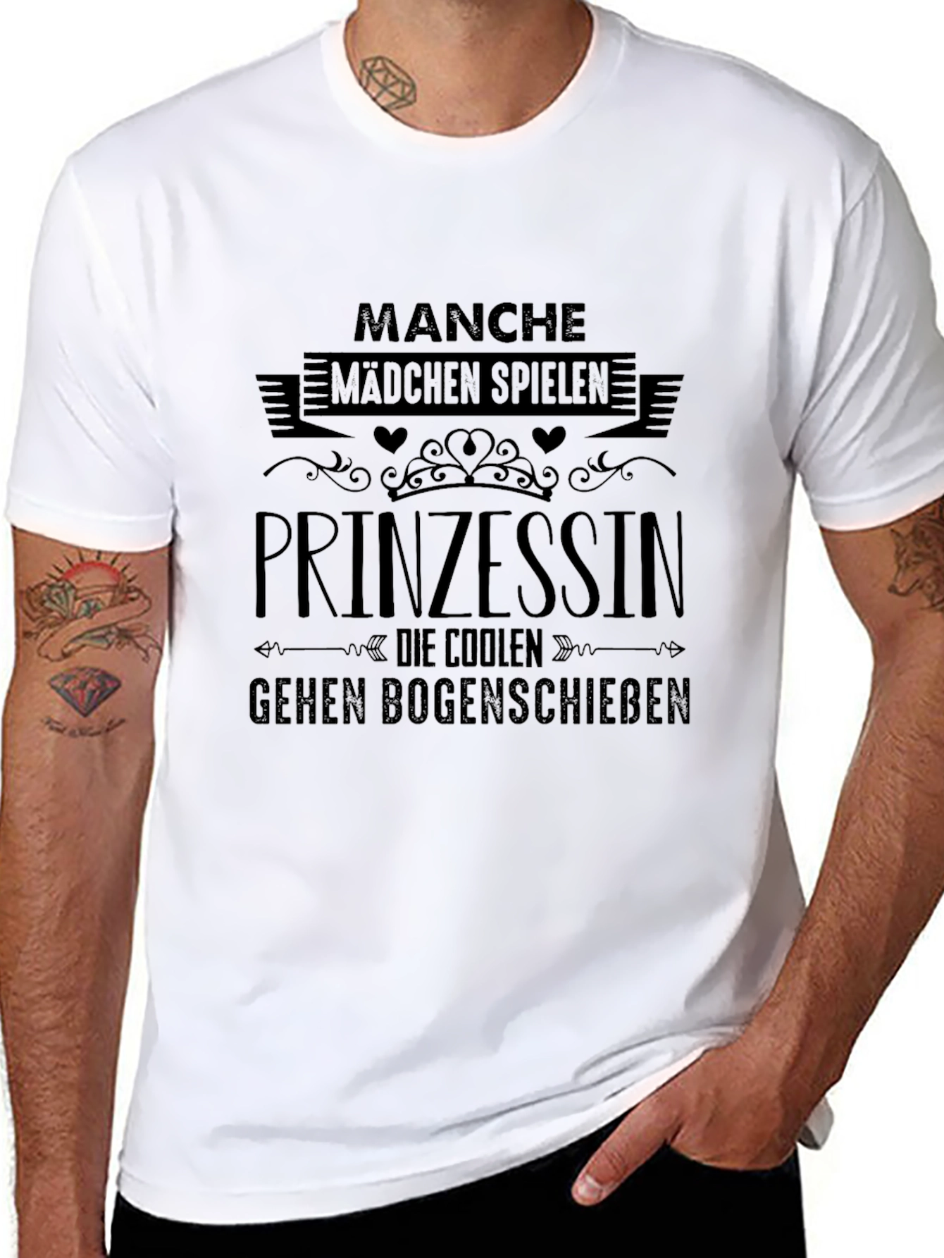 Black Manche Madchen Archery T-Shirt view 8