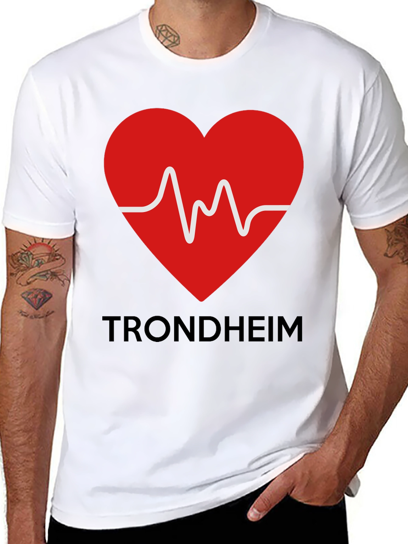 Trondheim Heartbeat T-Shirt - Love Trondheim - 8