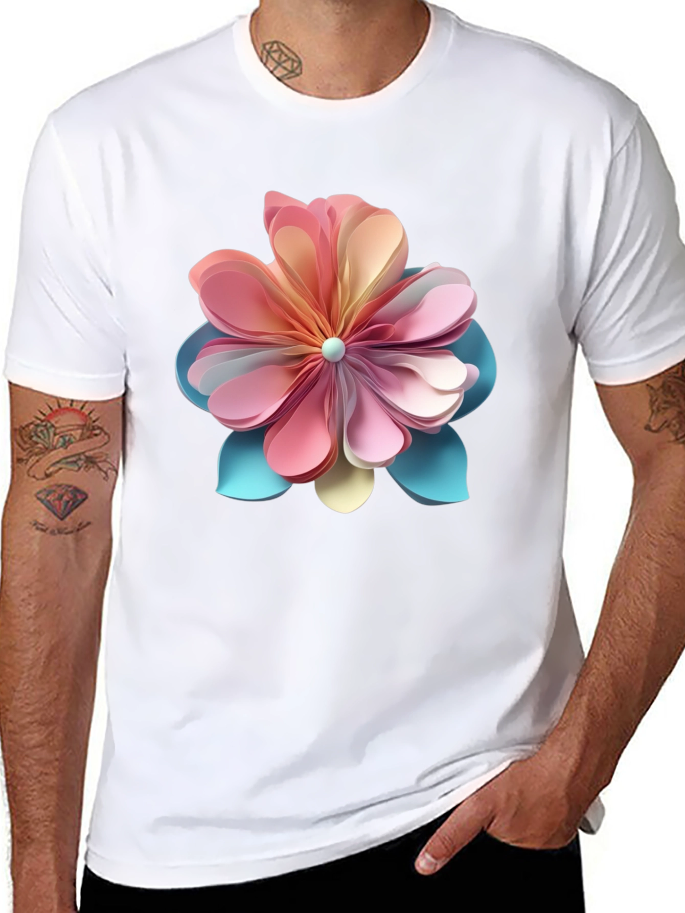 Black Floral Graphic Tee - Stylish Statement Shirt view 8