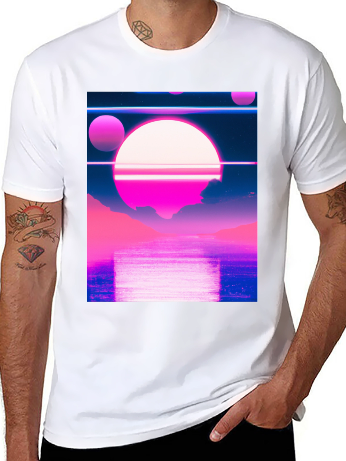 Black Vaporwave Aesthetic Graphic Tee view 8