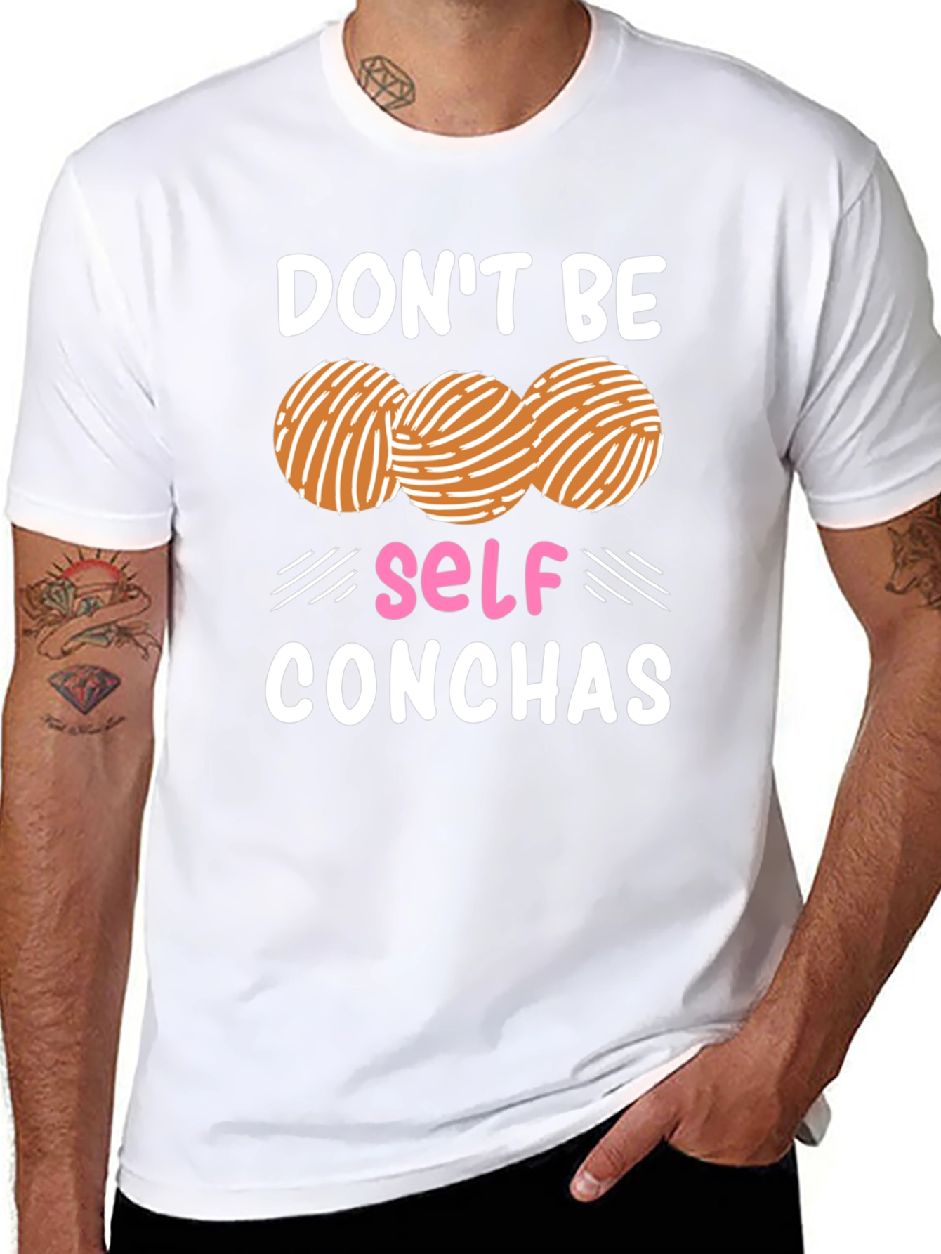 Black Don't Be Self Conchas Graphic T-Shirt view 8