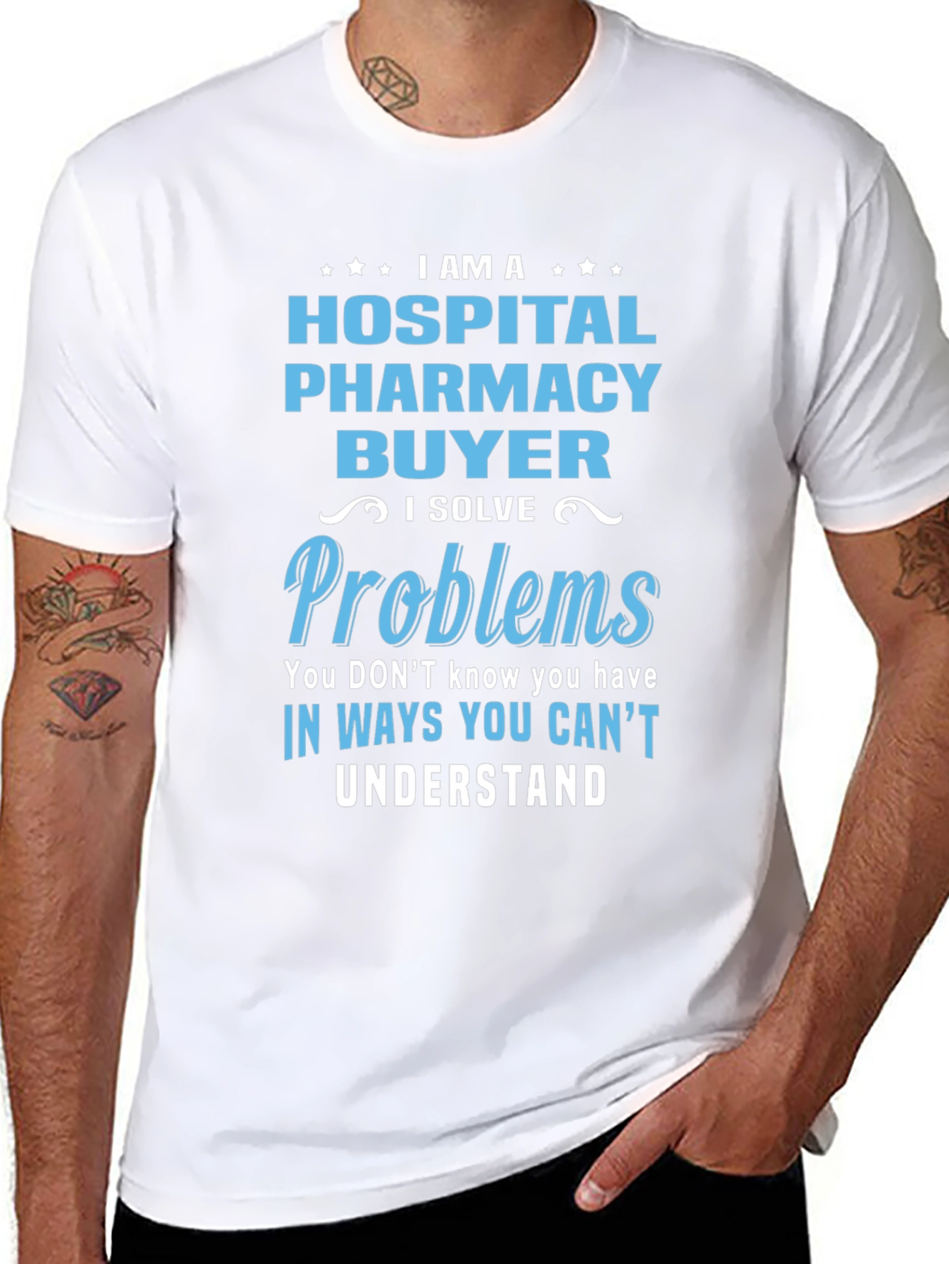 Black Hospital Pharmacy Buyer Graphic T-Shirt view 8