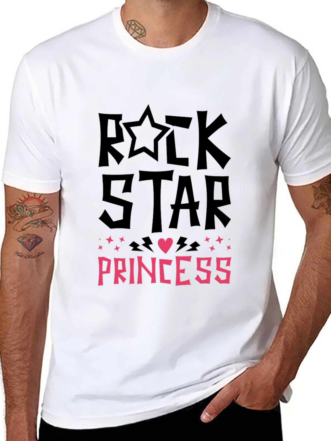 Black Rock Star Princess T-Shirt - Black Graphic Tee view 8