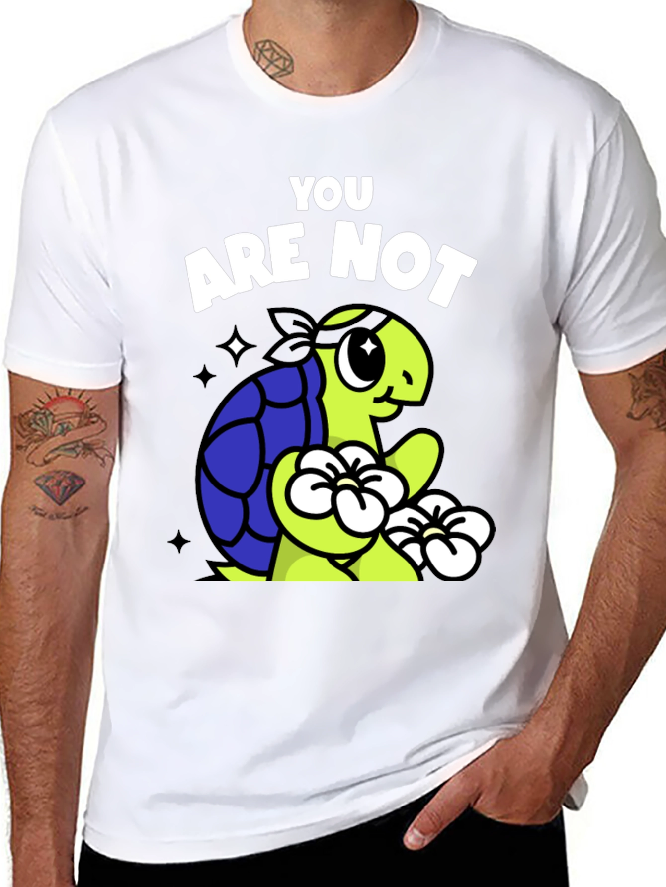 Black You Are Not Ninja Turtle T-Shirt - Funny Cartoon Tee view 8
