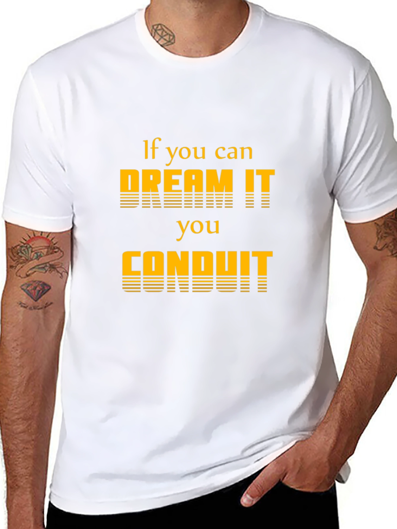 Black Dream It Conduit T-Shirt - Motivational Graphic Tee view 8