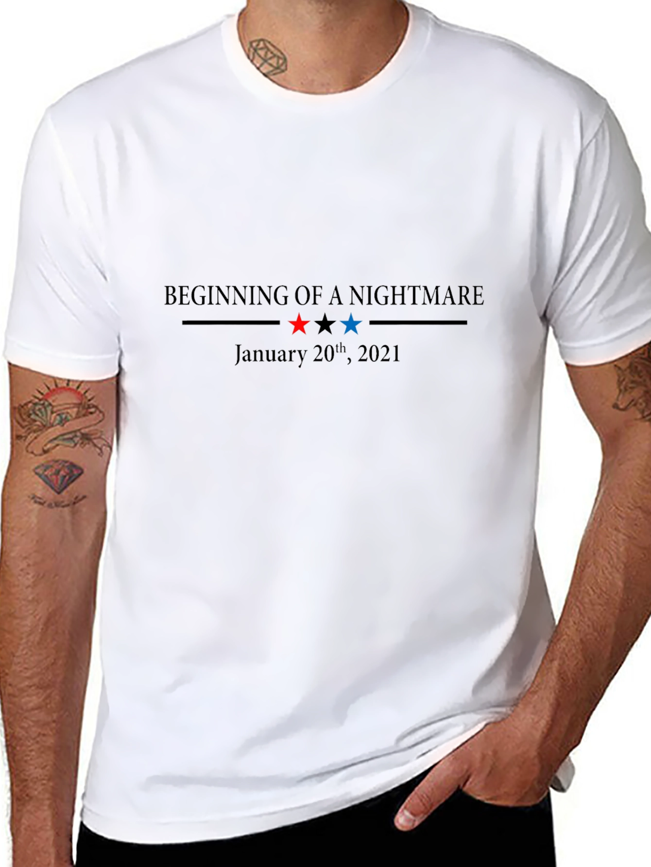 Black Beginning of a Nightmare January 20th 2021 T-Shirt view 8