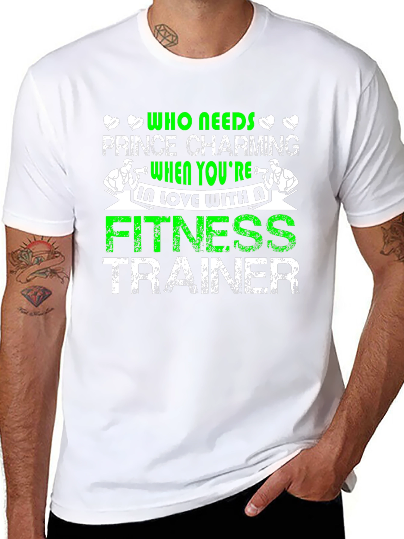 Black Fitness Trainer T-Shirt Funny Gym Workout Tee view 8