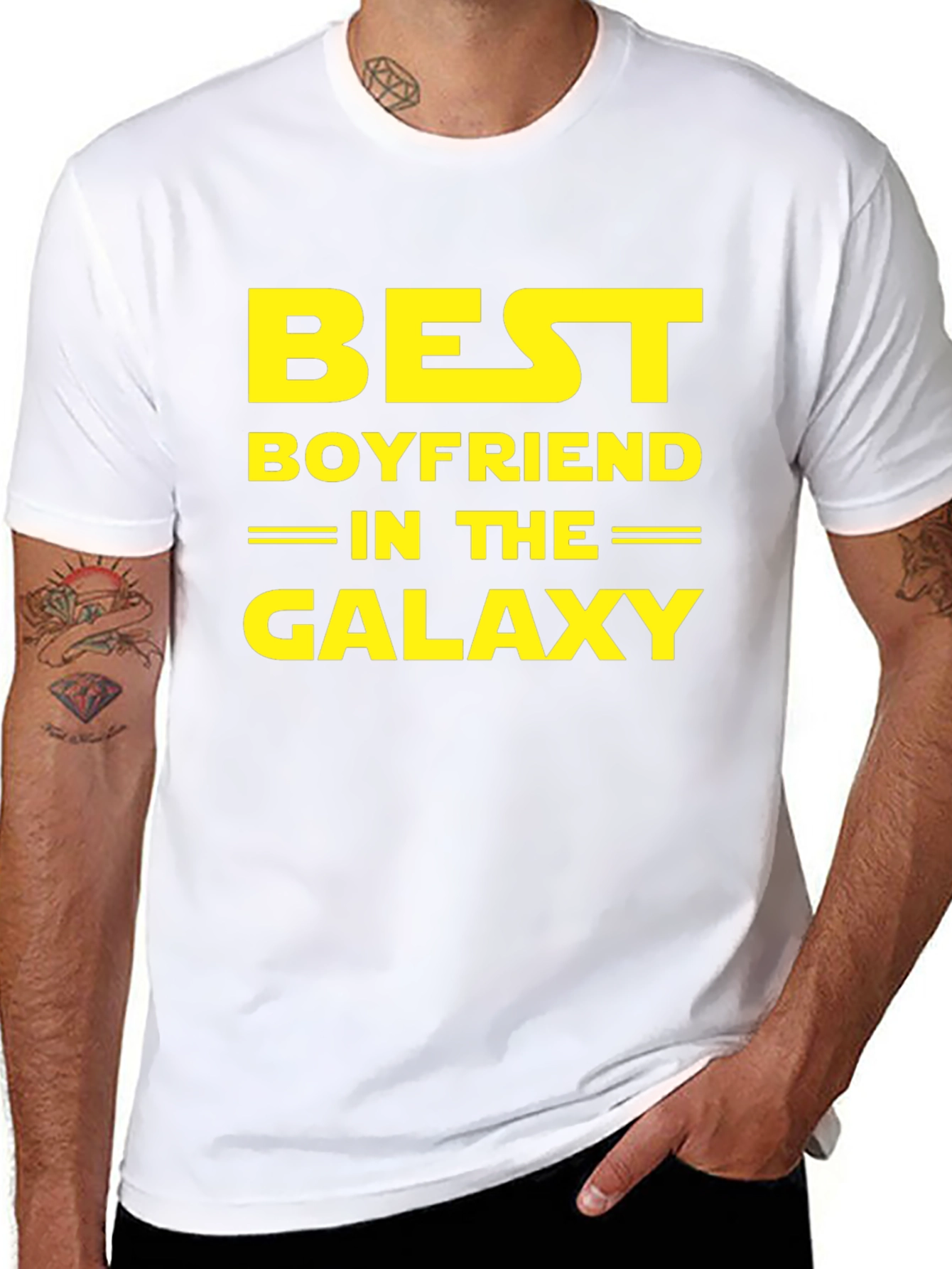 Black Best Boyfriend in the Galaxy T-Shirt view 8