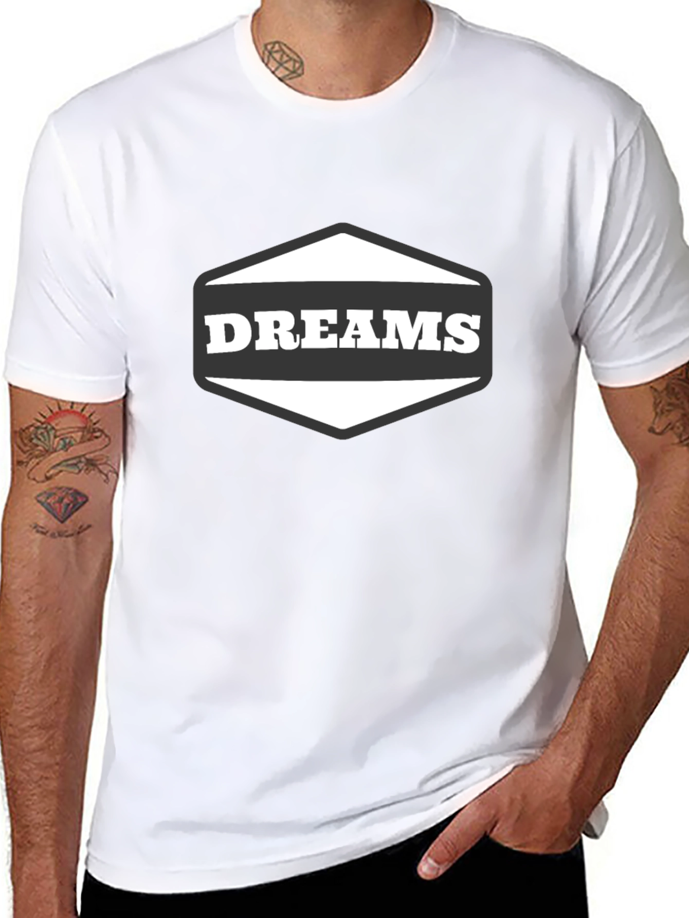 Black Dreams Graphic Black T-Shirt view 8