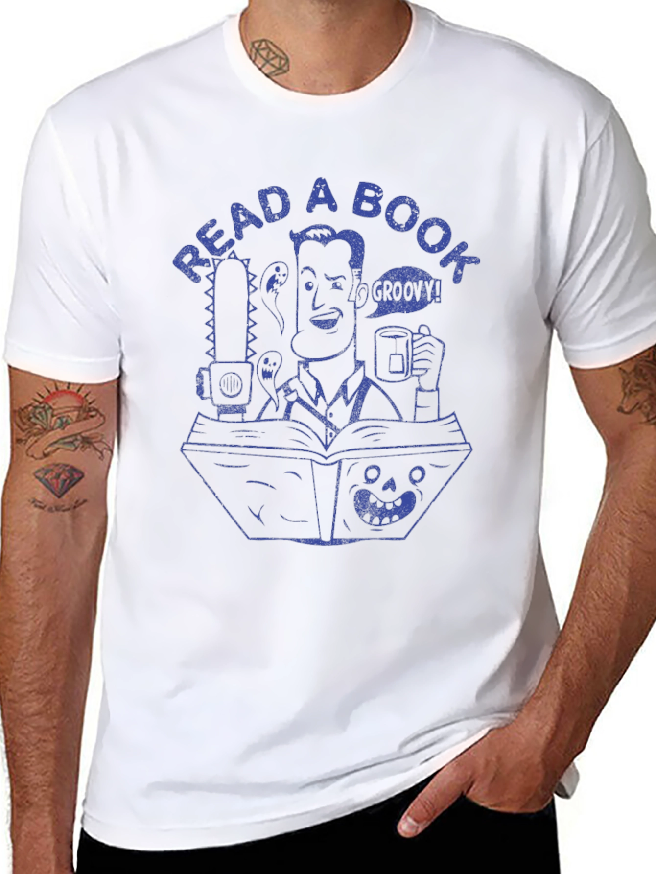 Black Read A Book! Groovy T-Shirt view 8
