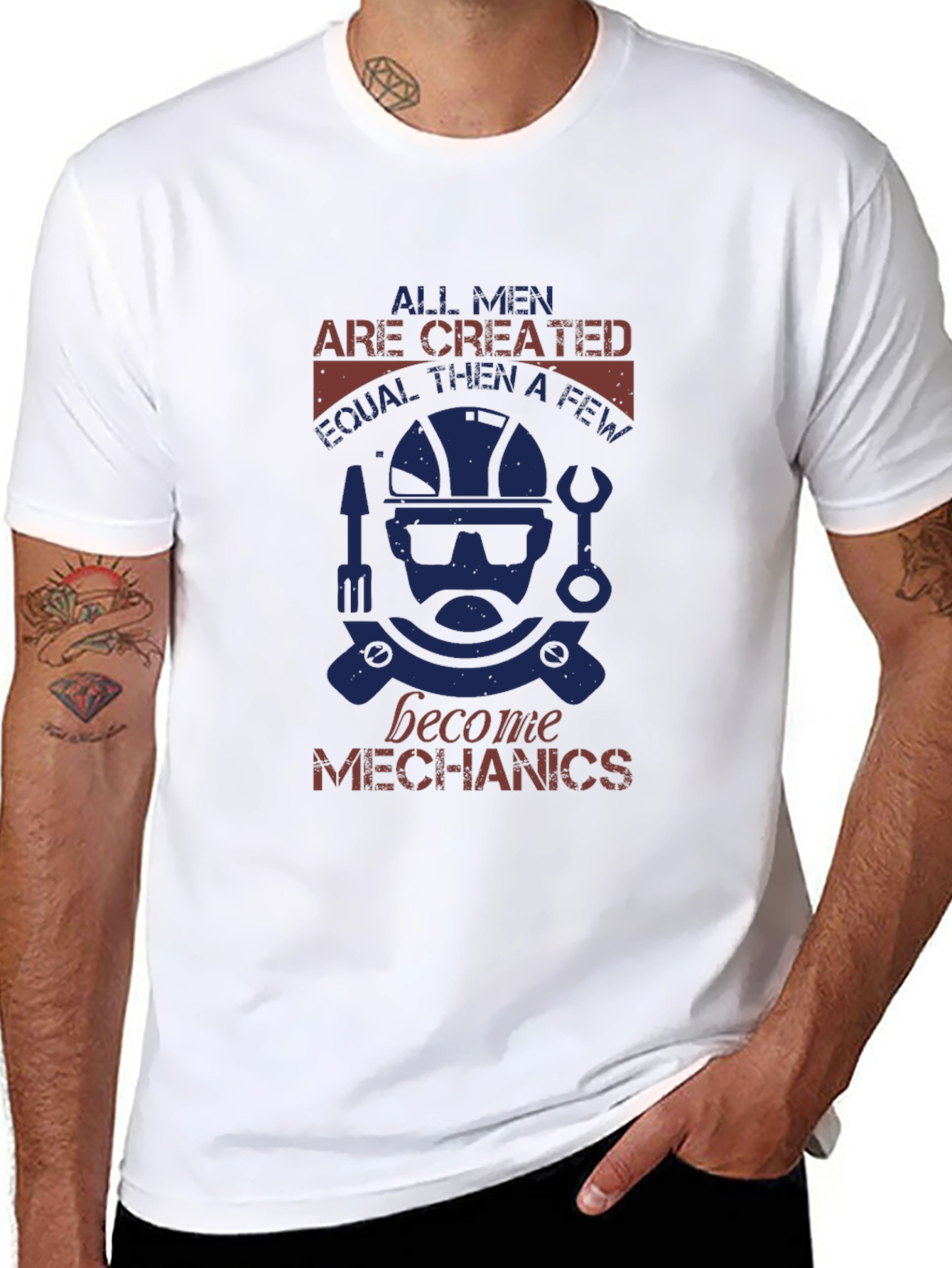 Mechanic Graphic Tee - All Men Are Created Equal - 8