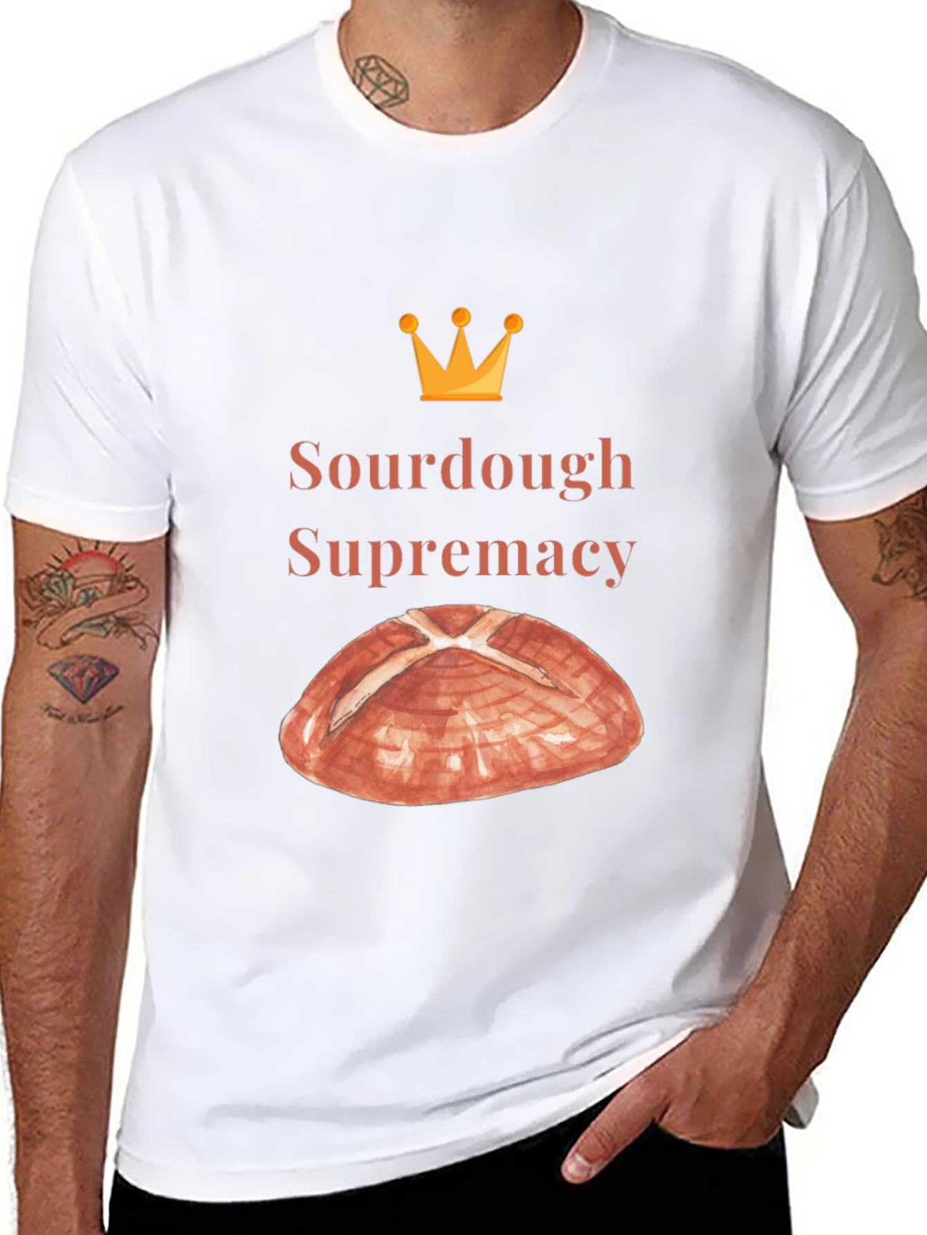 Black Sourdough Supremacy Tee - Bread Lover's T-Shirt view 8