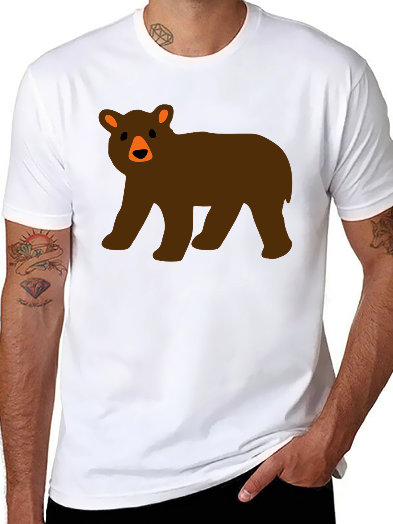 Black Bear Graphic Black T-Shirt view 8