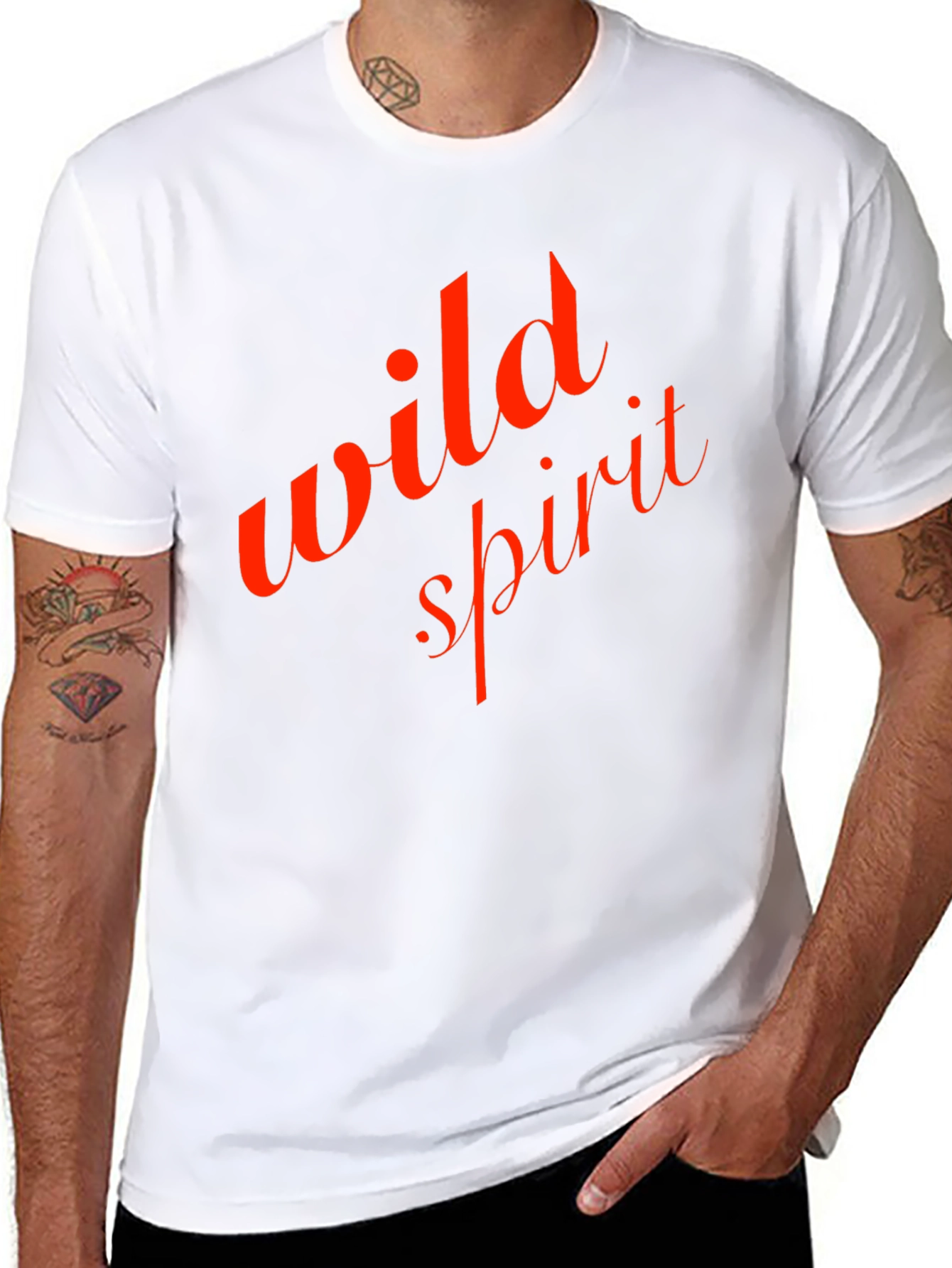 Black Wild Spirit Graphic Tee - Stylish Men's T-Shirt view 8