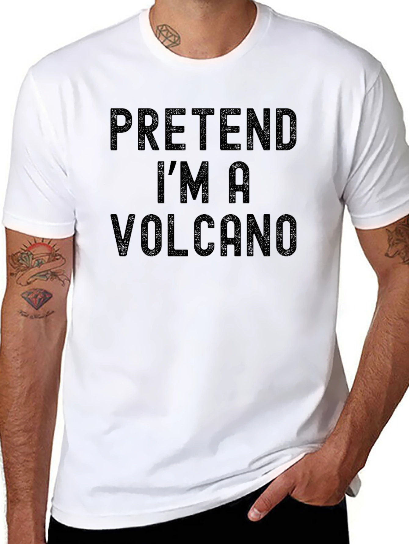 Black Pretend I'm A Volcano Graphic Tee view 8