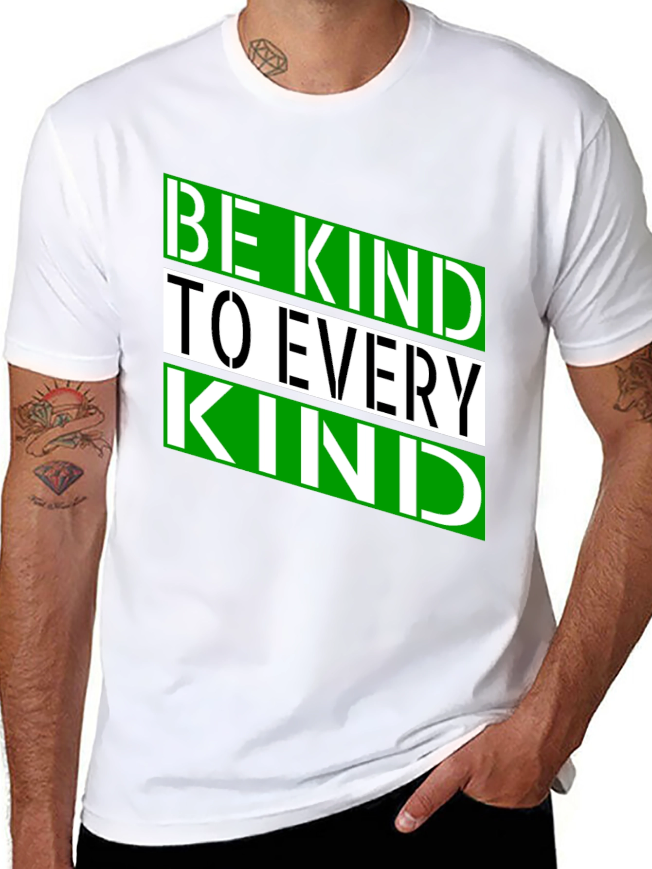 Black Be Kind to Every Kind Black T-Shirt view 8