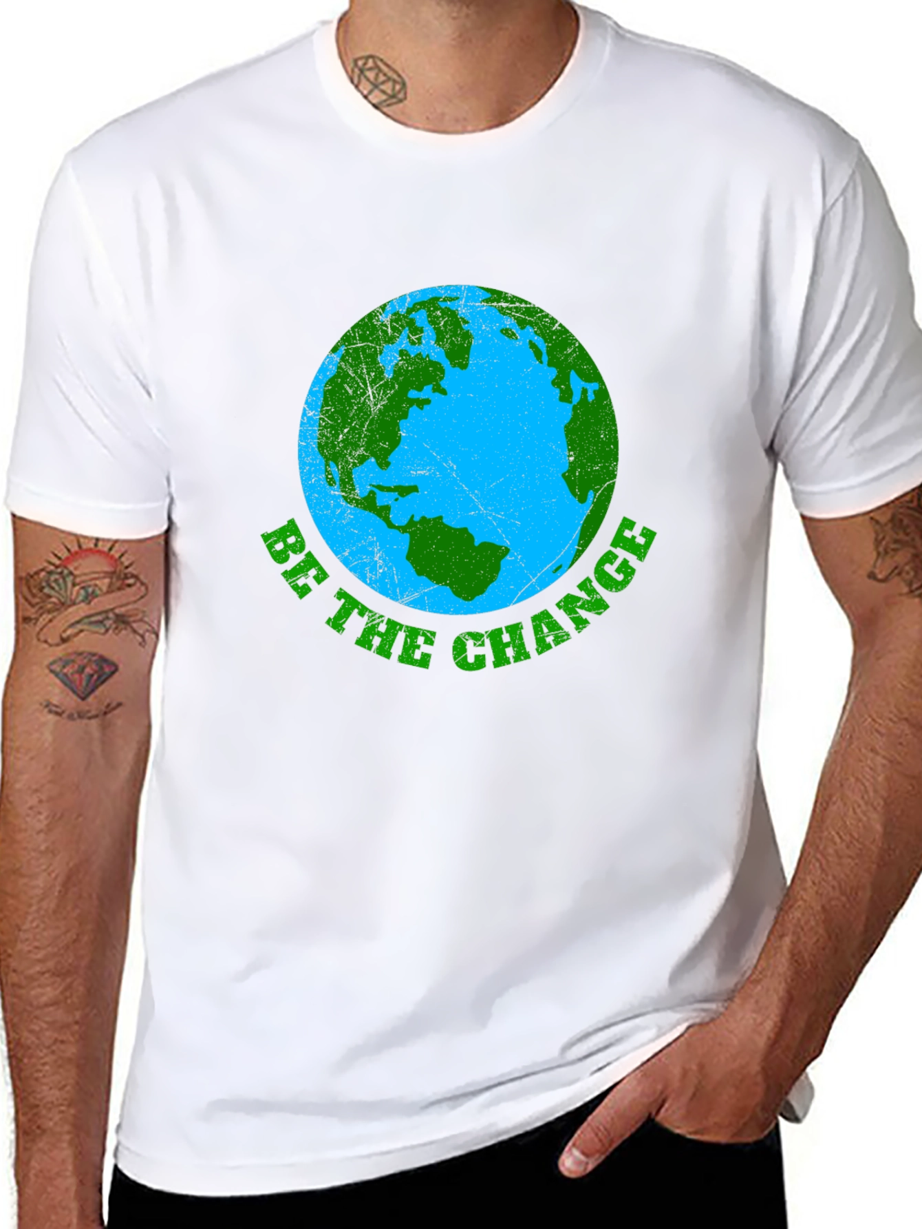 Black Be The Change Earth Graphic Tee view 8