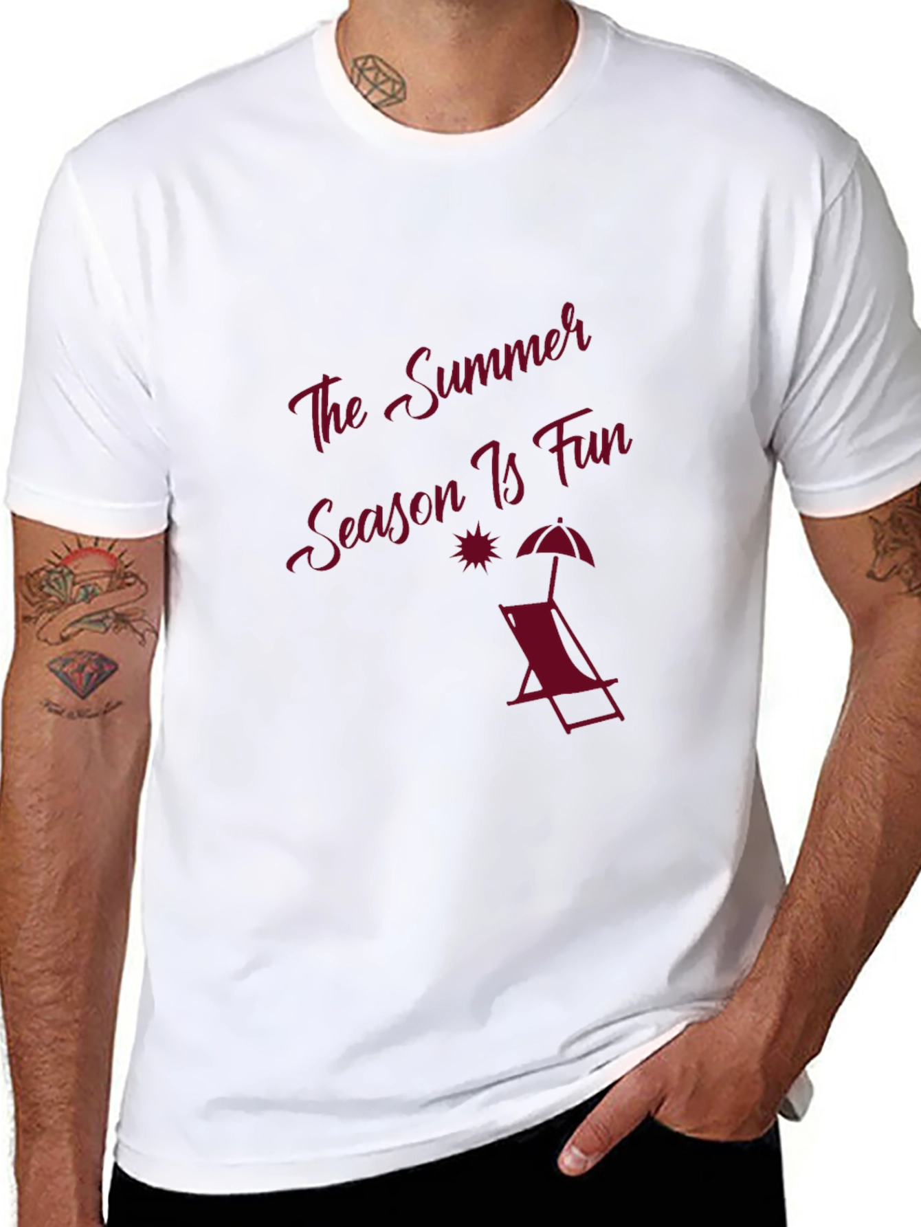 Black Summer Season Fun Graphic T-Shirt - Comfortable Everyday Wear view 8