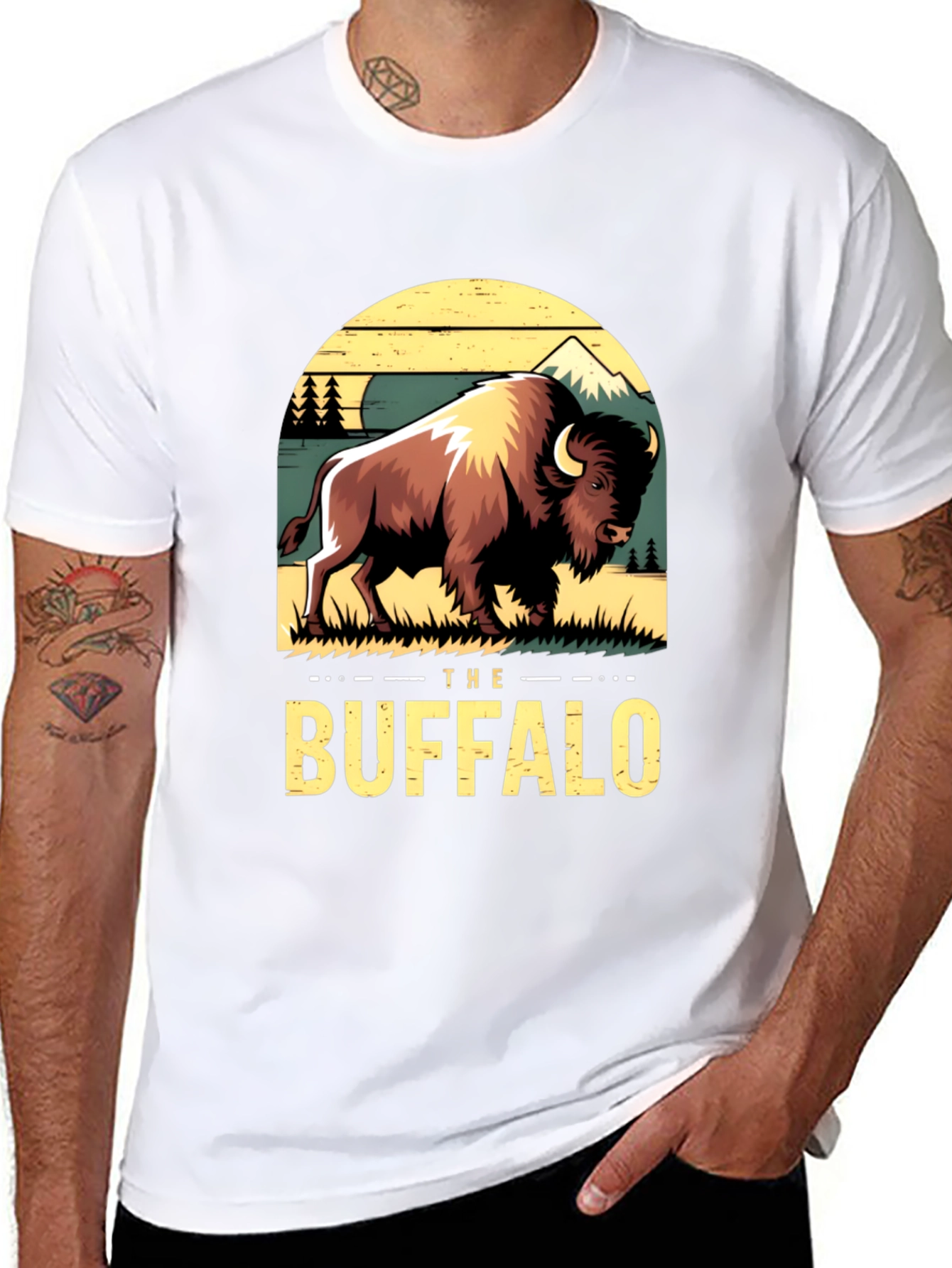 Black The Buffalo Graphic Tee view 8