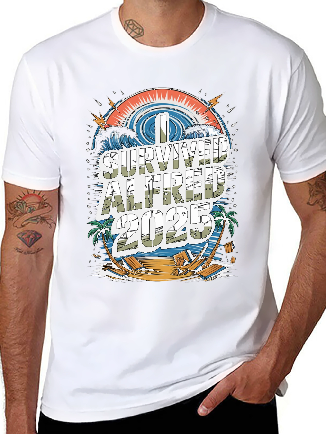 Black I Survived Alfred 2025 Graphic Tee view 8