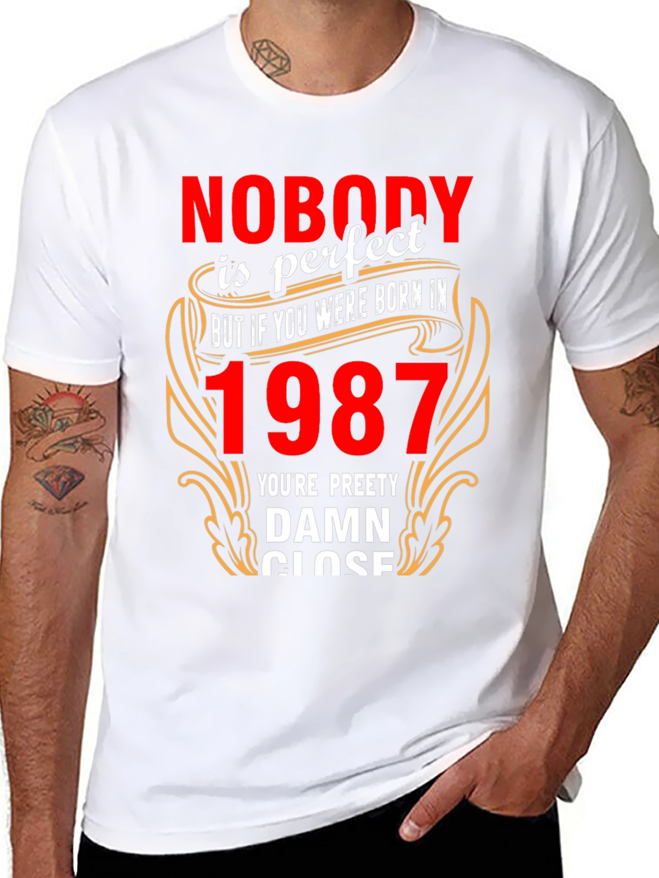 Nobody is Perfect Born in 1987 T-Shirt - 8