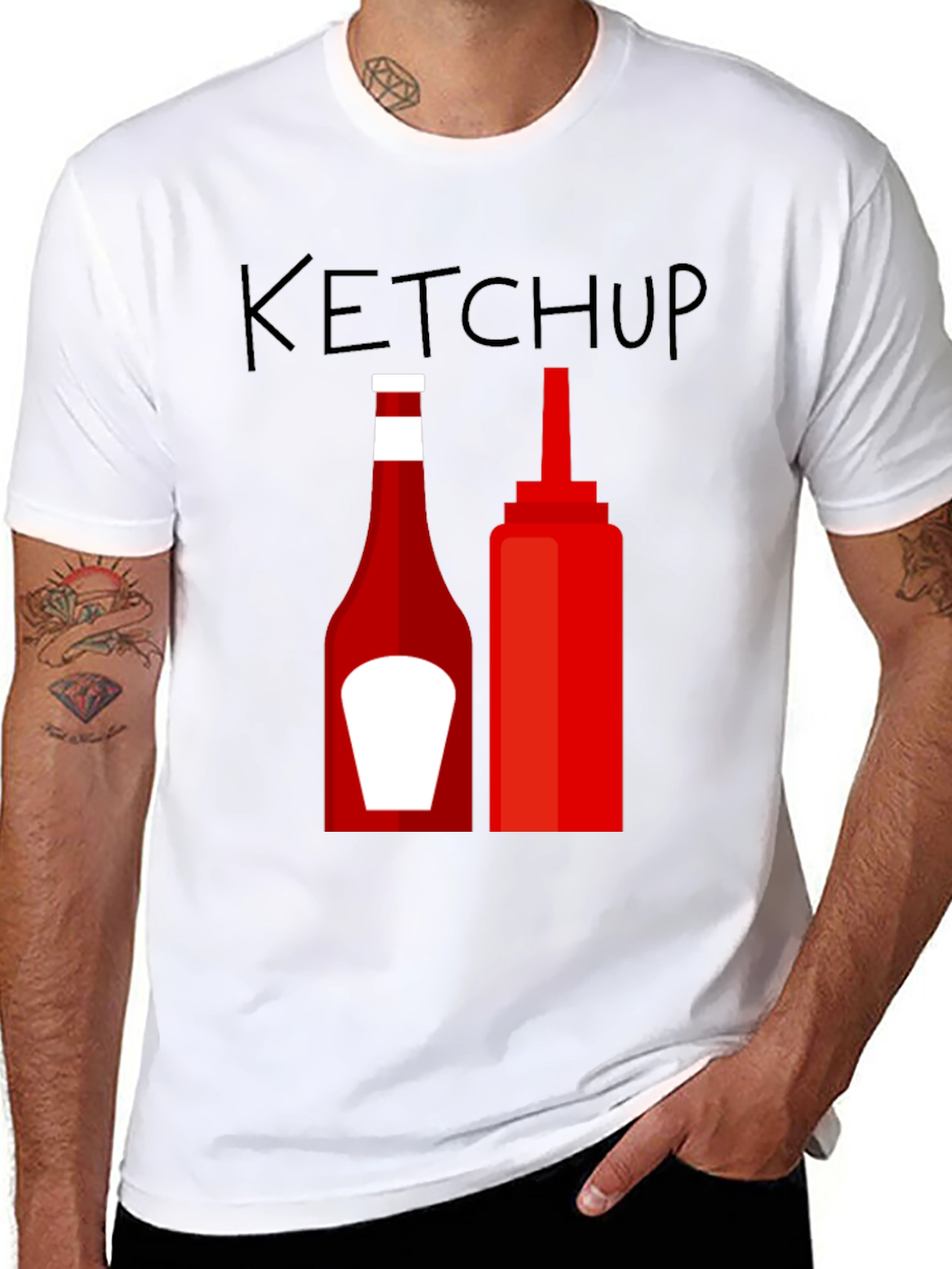 Black Ketchup T-Shirt - Funny Graphic Tee view 8