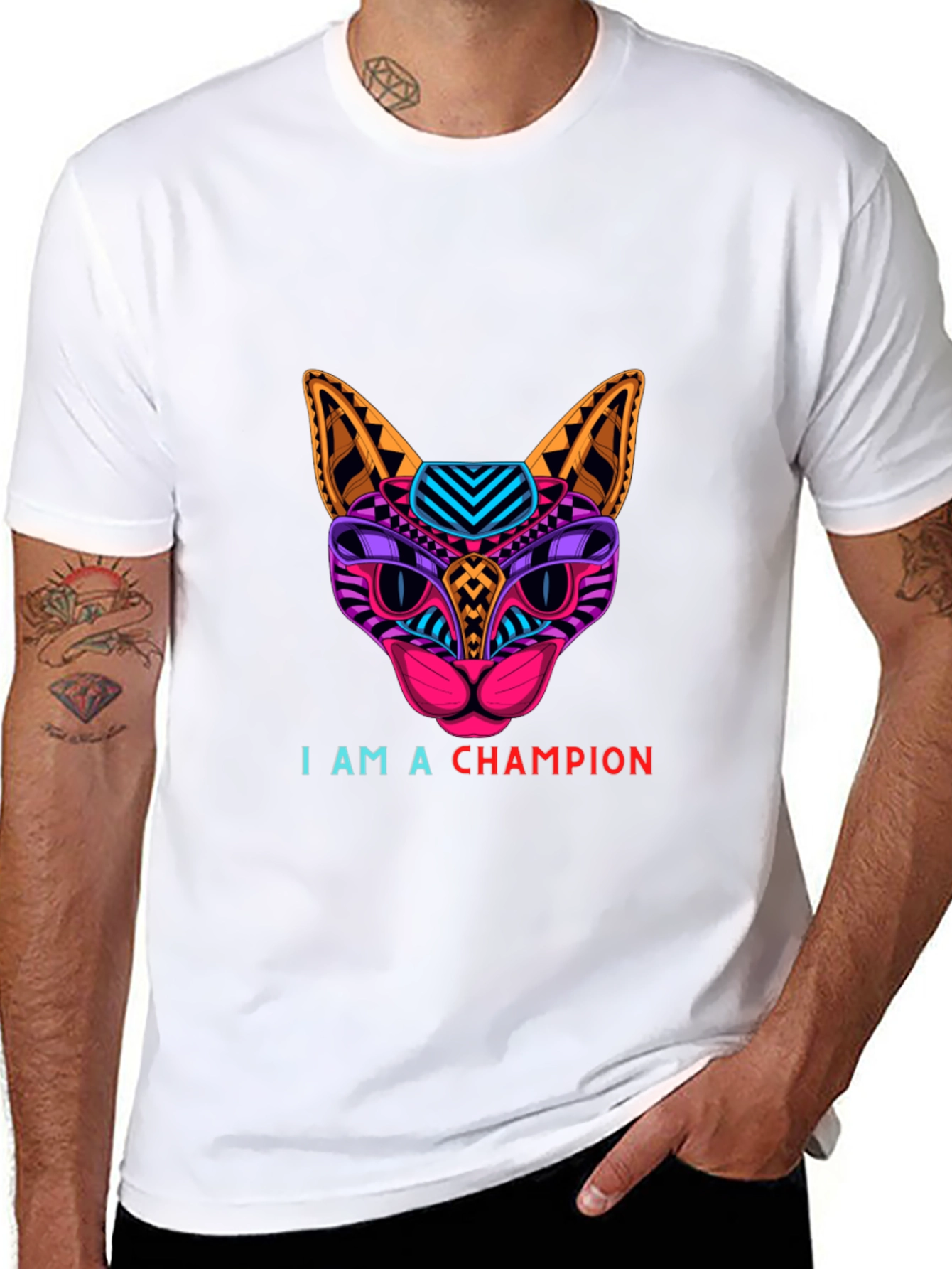 Black Champion Cat Graphic Tee - Stylish Comfort view 8